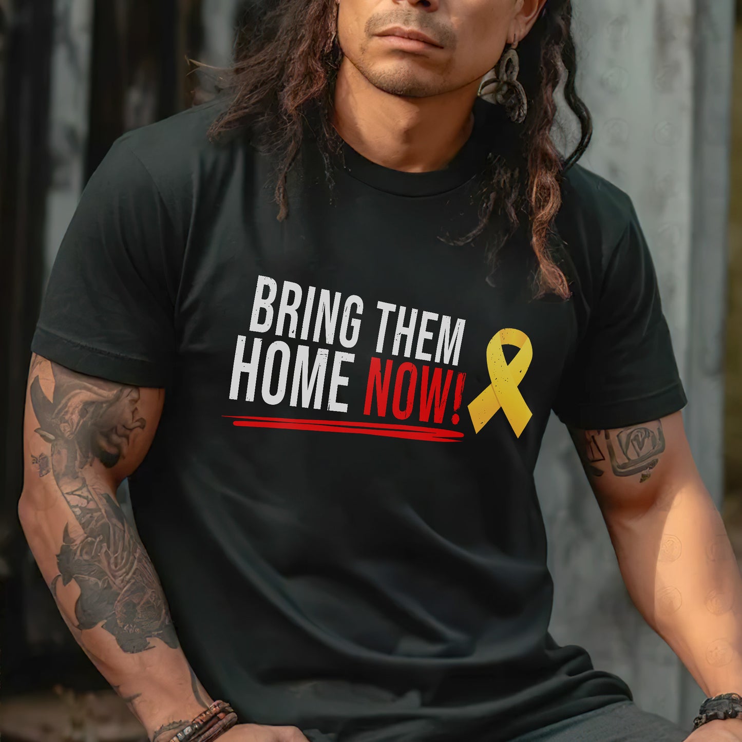 Bring Them Home NOW! Missing and Murdered Indigenous Women Yellow Ribbon Unisex T-Shirt/T-Shirt V-Neck/Hoodie/Sweatshirt