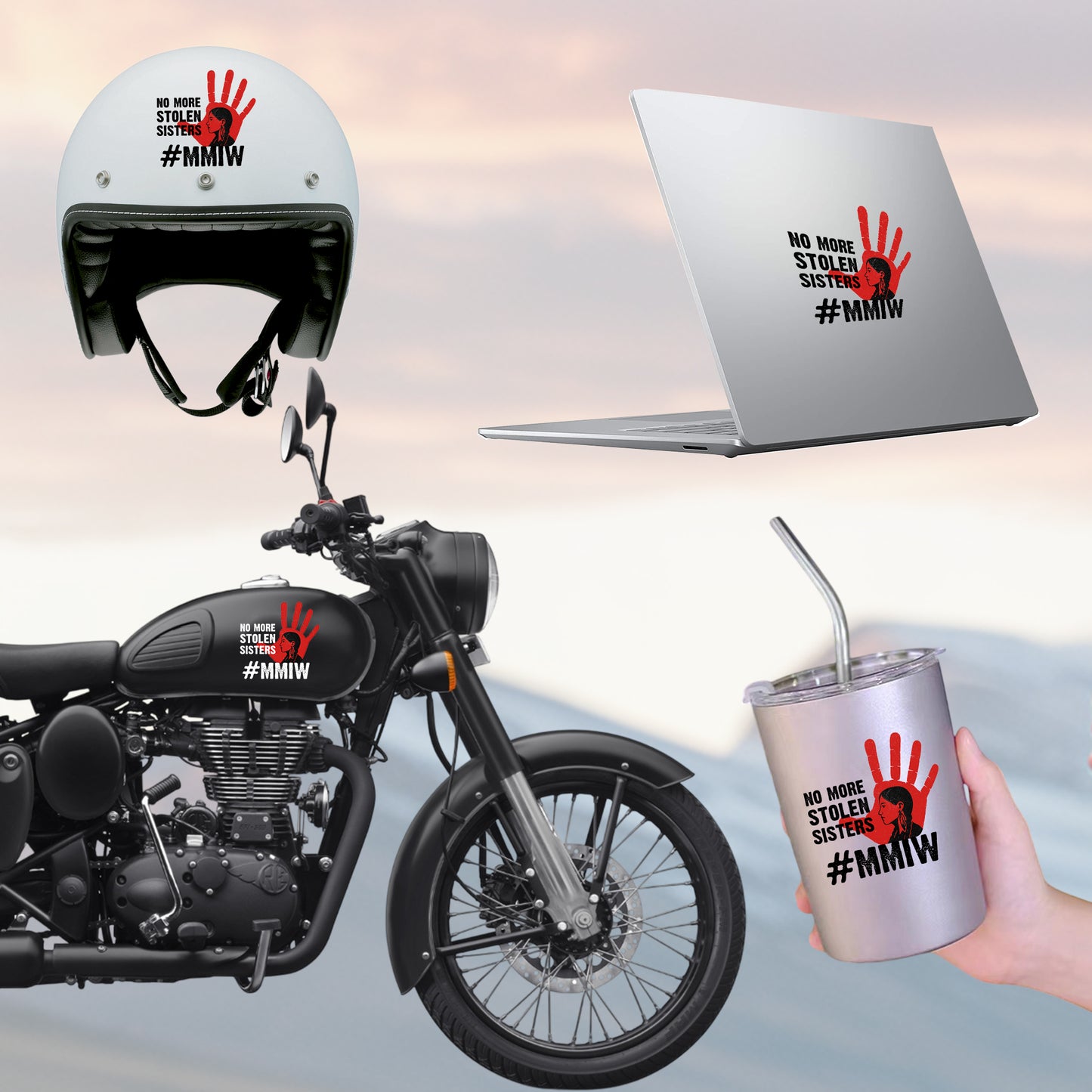 Decal MMIW "No More Stolen Sisters" Red Hand