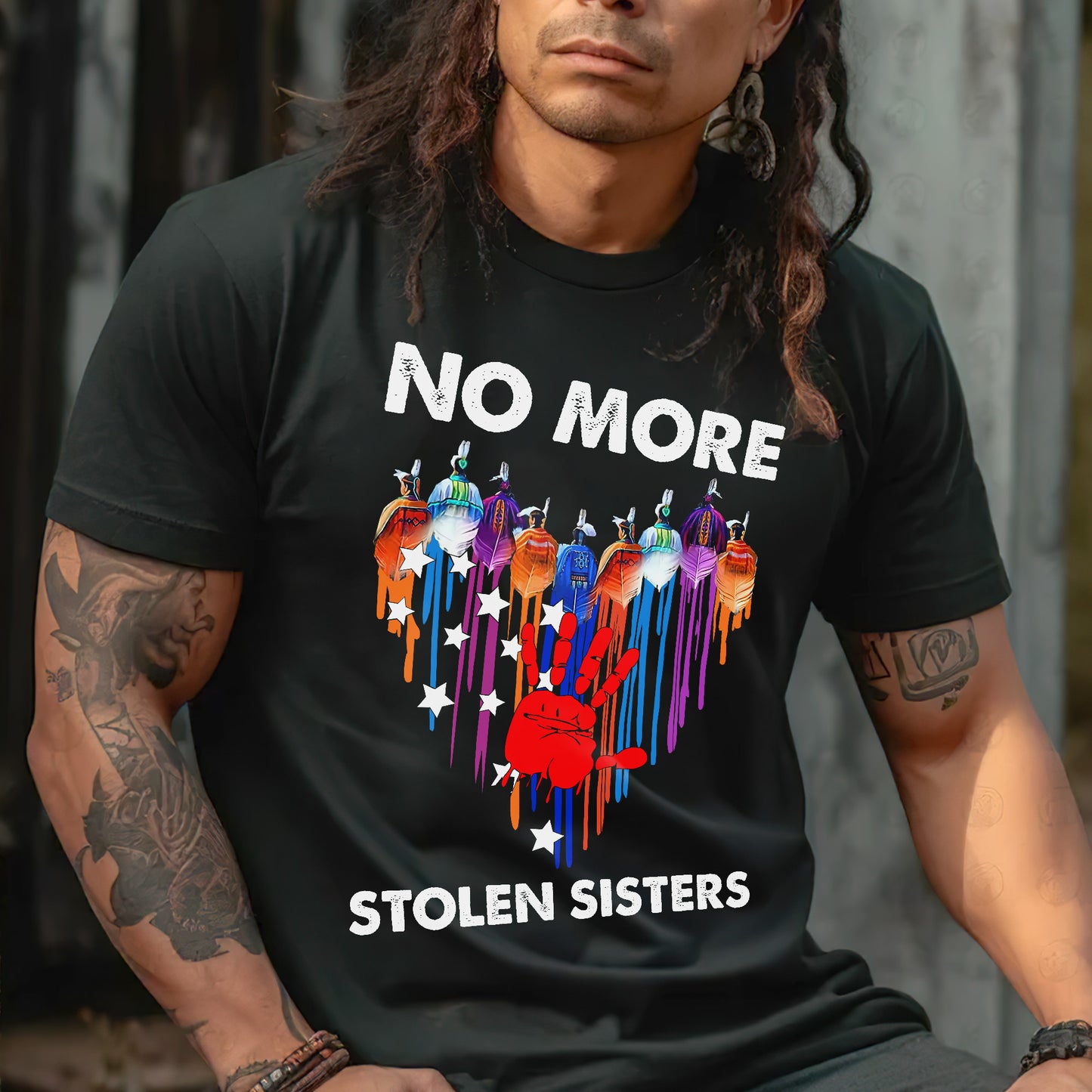 No More Stolen Sisters Red Hand Indigenous Women Awareness Unisex T-Shirt/T-Shirt V-Neck/Hoodie/Sweatshirt