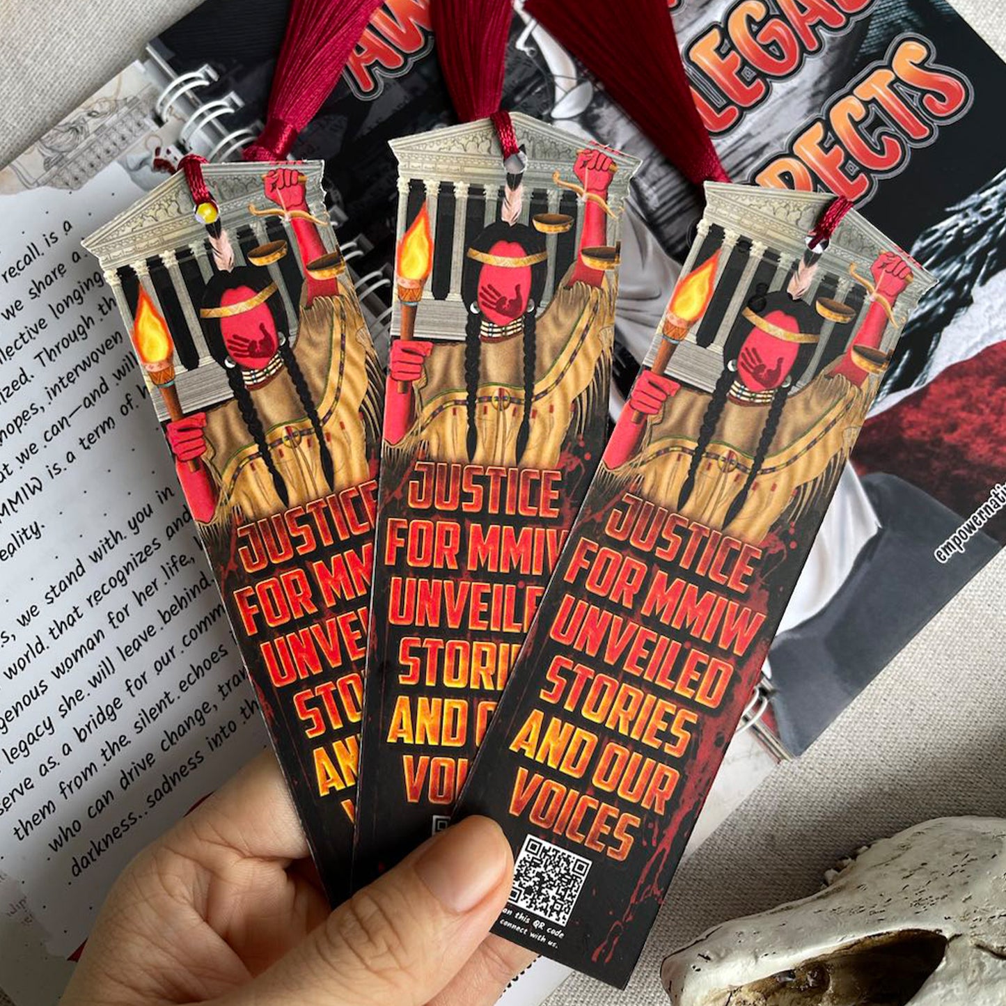 Justice for MMIW Takenote Bookmark – Unveiled Stories and Our Voices