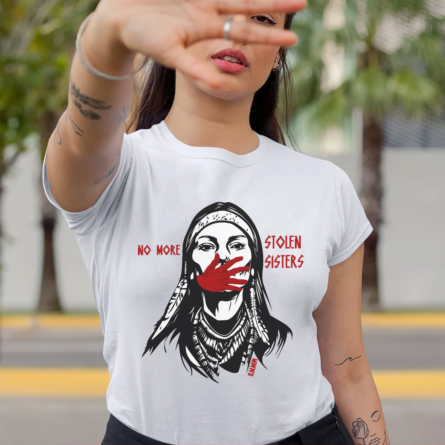 MMIW NO MORE STOLEN SISTERS Unisex WC47 T-Shirt/T-Shirt V-Neck/Hoodie/Sweatshirt
