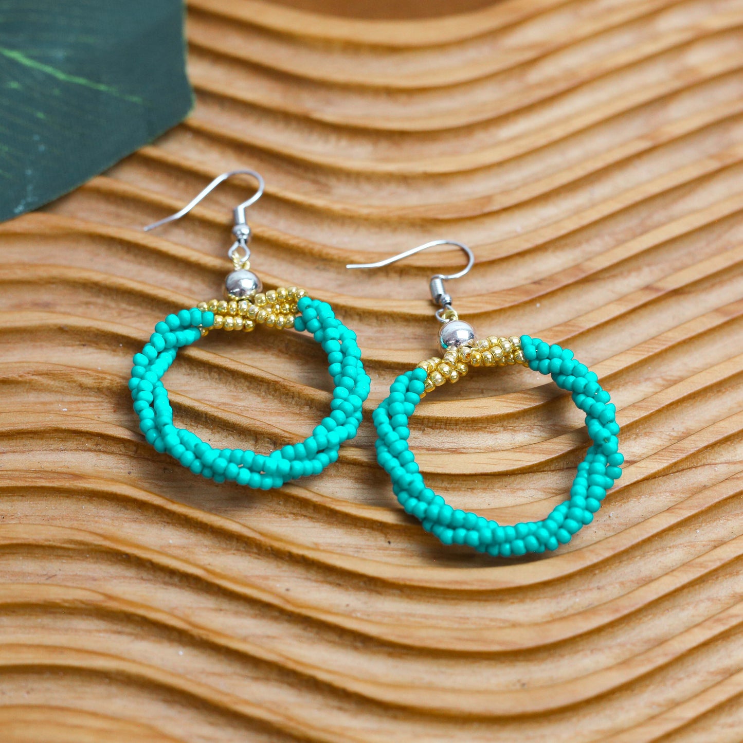 Beaded Hoop Earrings