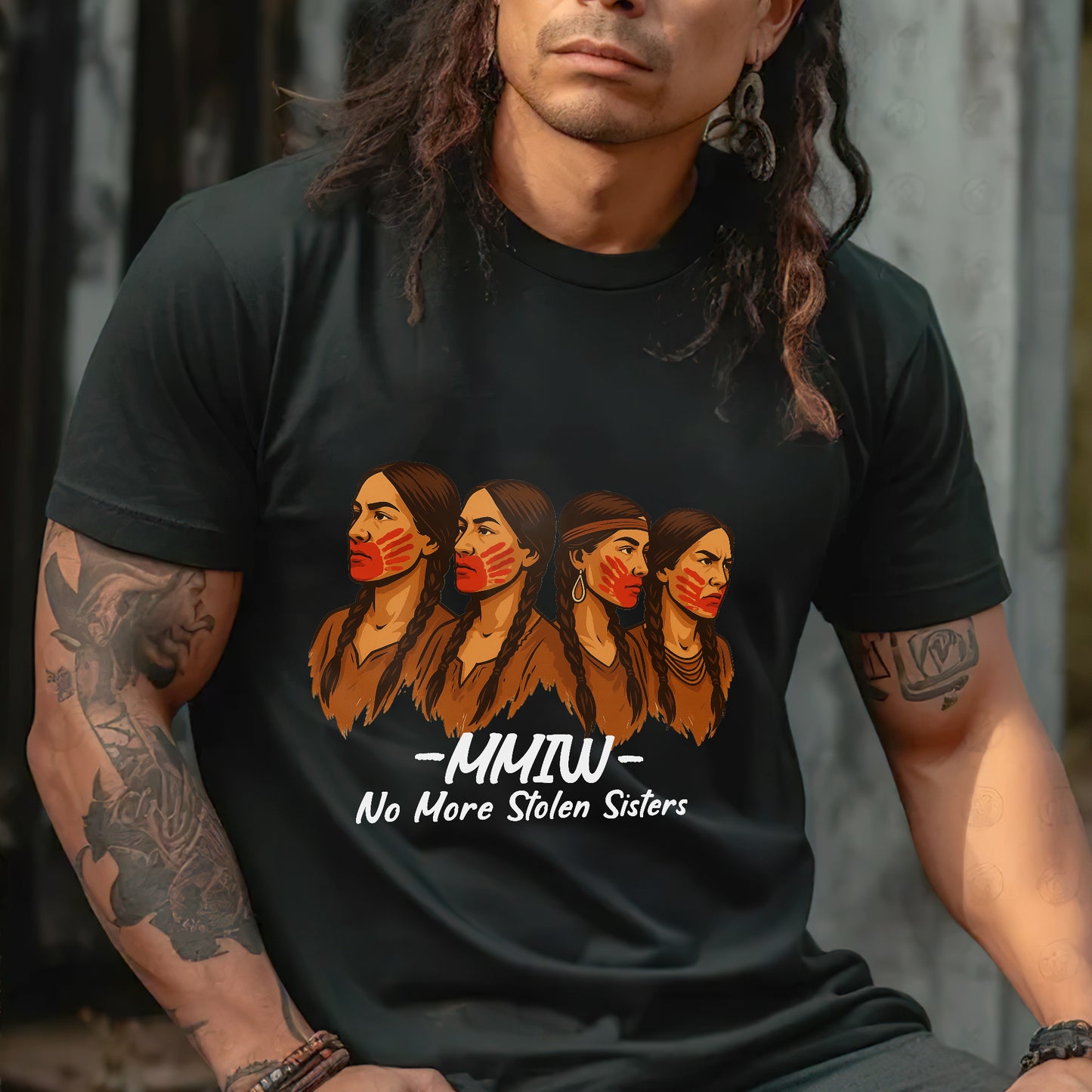 No More Stolen Sisters With Red Hand - MMIW Unisex T-Shirt/Hoodie/V-Neck/Sweatshirt