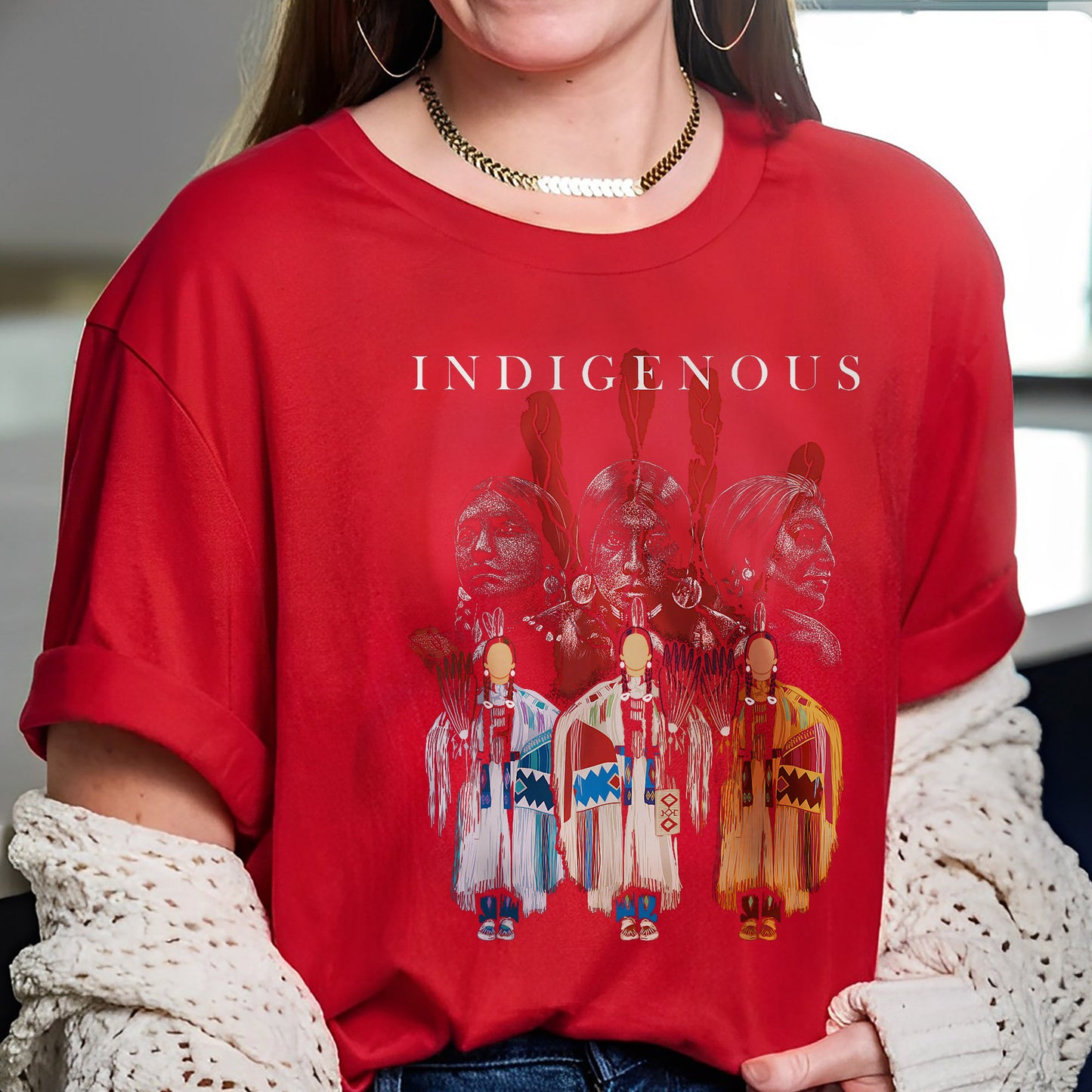 MMIW Native American Indigenous Red Hand Indian Blood Themed Unisex T-Shirt/T-Shirt V-Neck/Hoodie/Sweatshirt