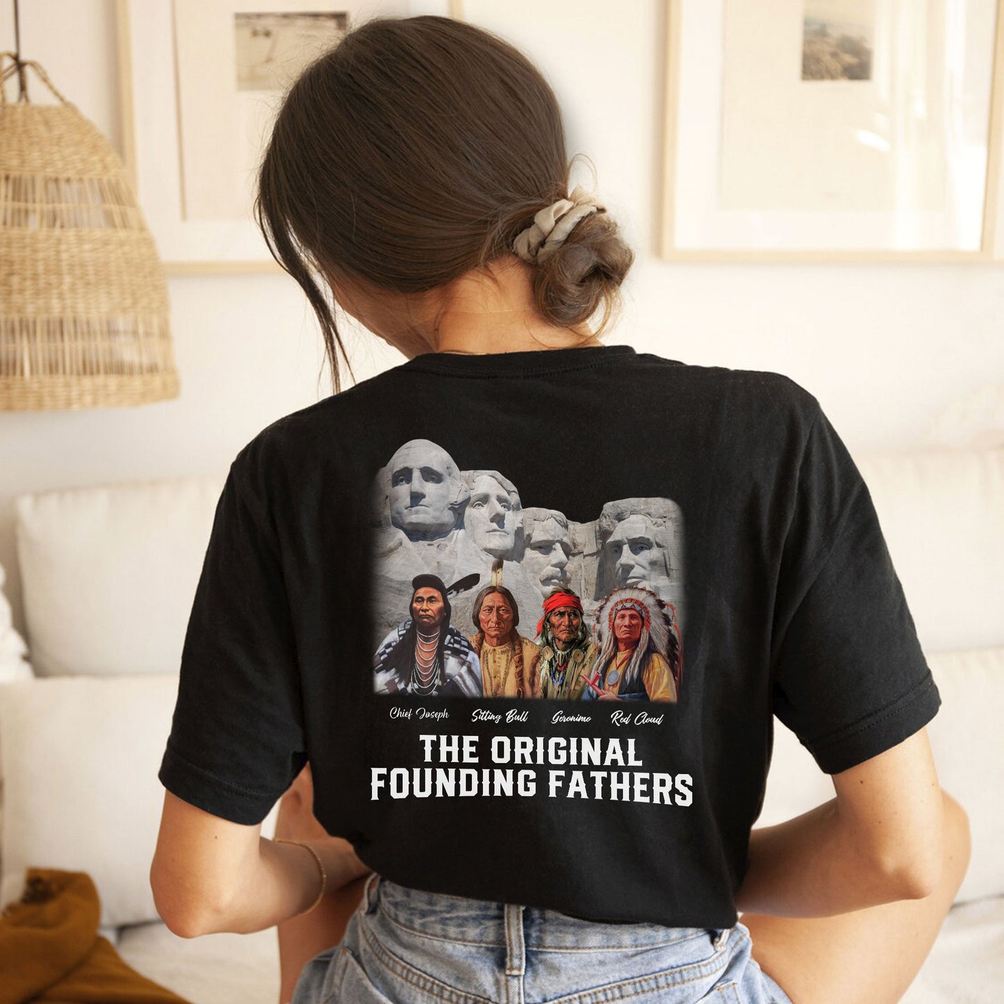 The Original Founding Fathers Native Leaders - Two sides - Unisex T-Shirt/T-Shirt V-Neck/Hoodie/Sweatshirt