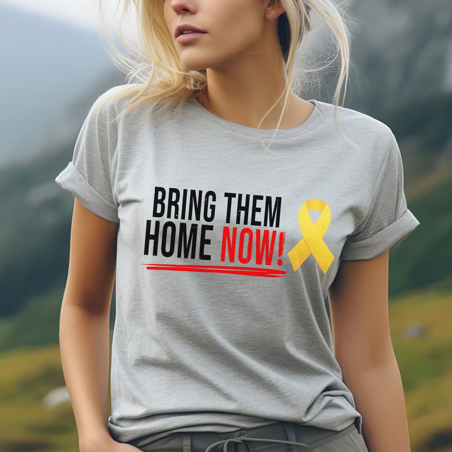 Bring Them Home NOW! Missing and Murdered Indigenous Women Yellow Ribbon Unisex T-Shirt/T-Shirt V-Neck/Hoodie/Sweatshirt