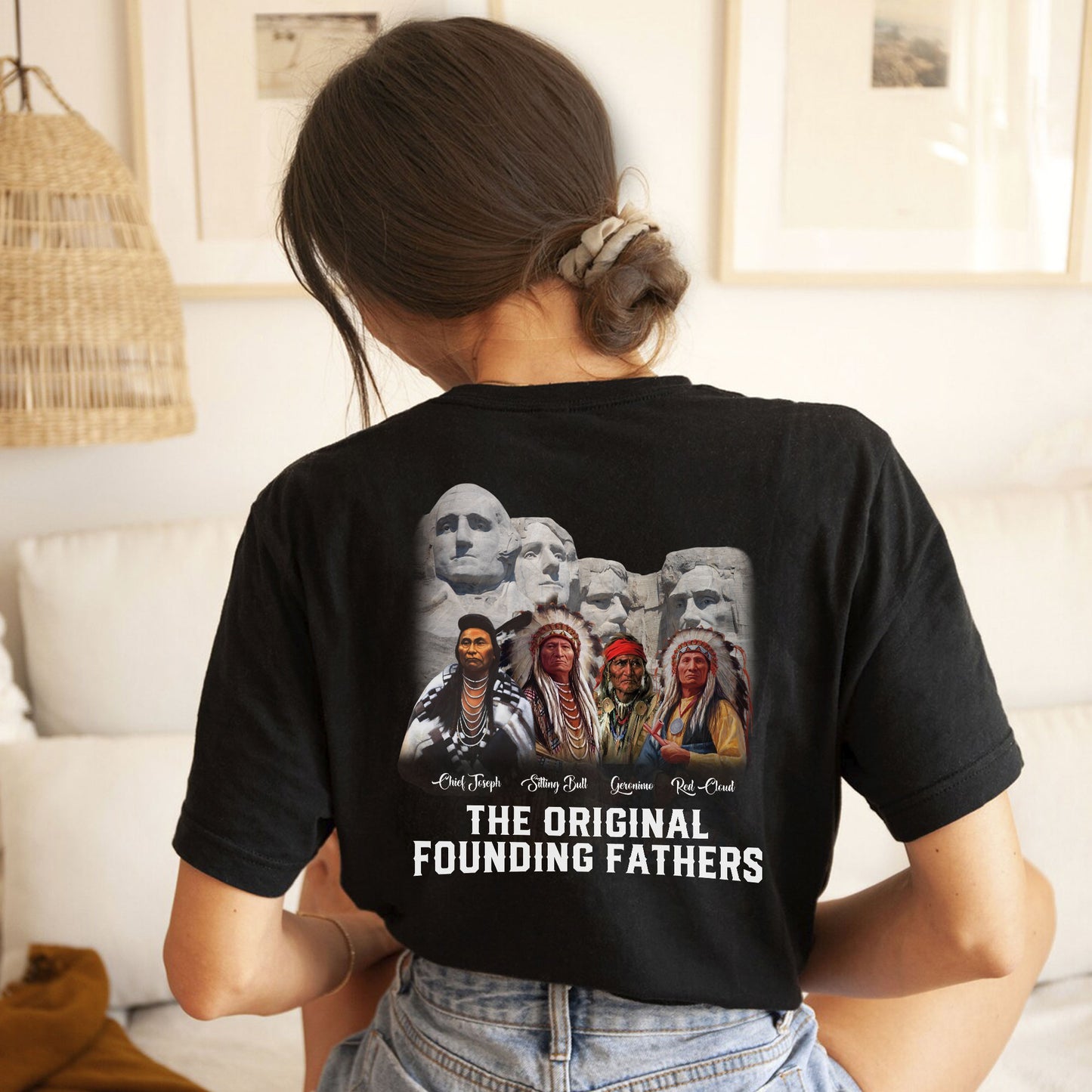 The Original Founding Fathers Native Leaders - Two sides - Unisex T-Shirt/T-Shirt V-Neck/Hoodie/Sweatshirt