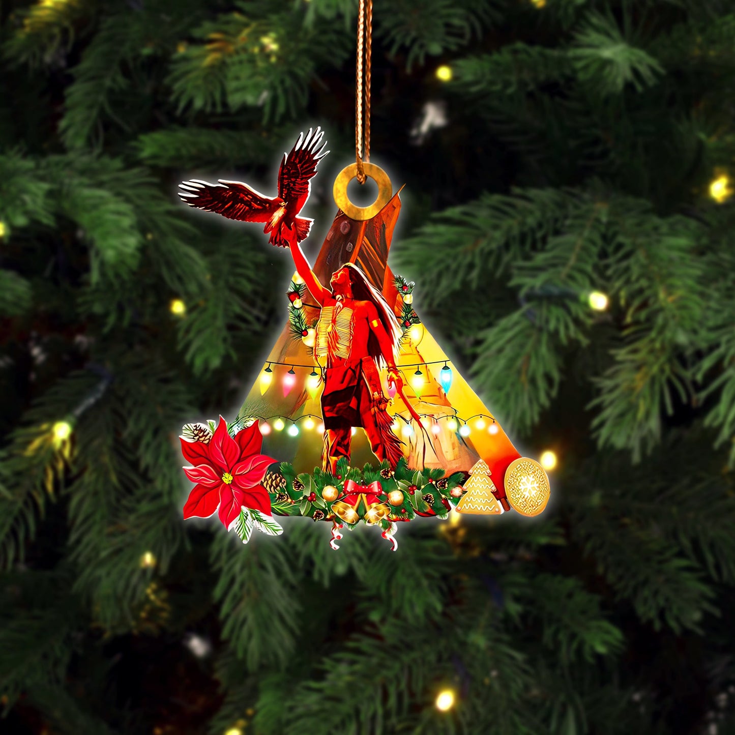 Eagle Tipi Native American Chief - Unique Christmas Gift Decor Flat Acrylic