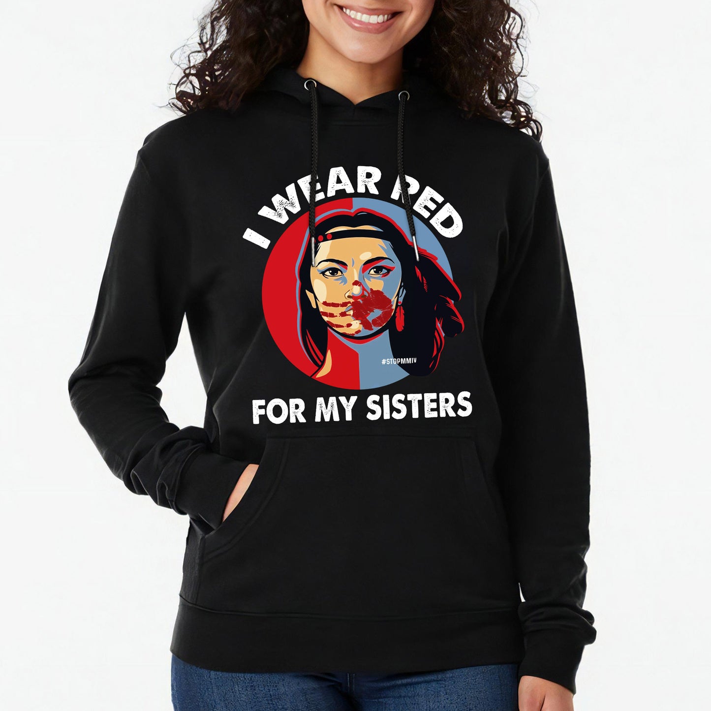 MMIW I Wear Red For My Sisters Red Hand Indigenous Women Unisex T-Shirt/T-Shirt V-Neck/Hoodie/Sweatshirt