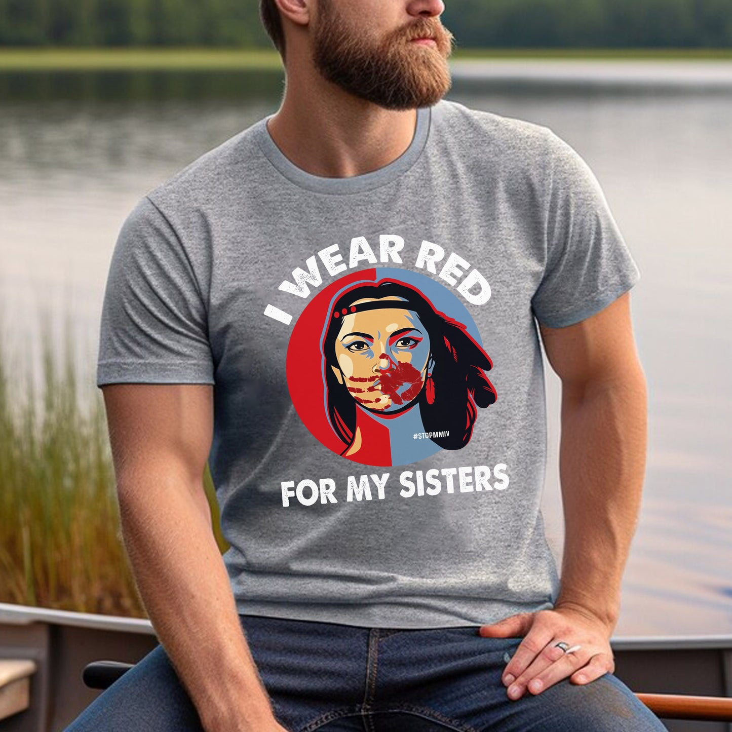 MMIW I Wear Red For My Sisters Red Hand Indigenous Women Unisex T-Shirt/T-Shirt V-Neck/Hoodie/Sweatshirt