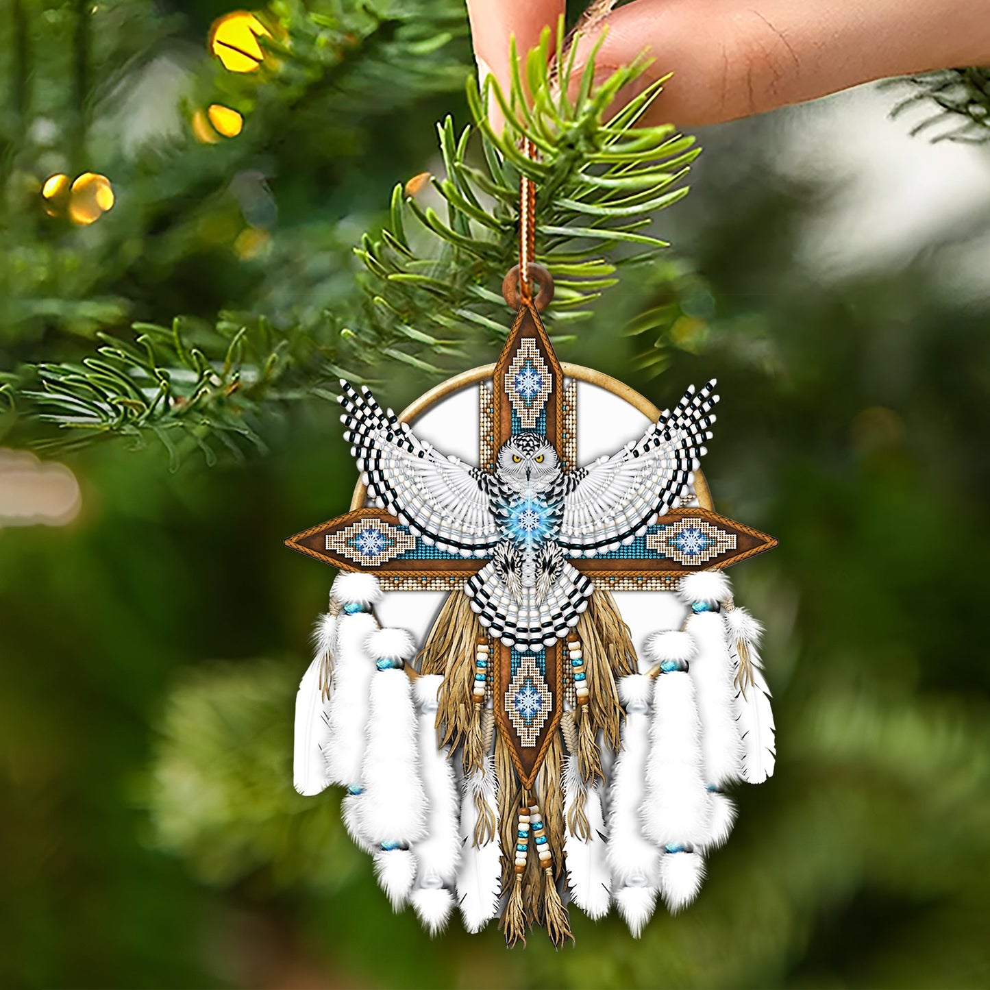 Owl Native American - Unique Christmas Gift Decor Flat Acrylic