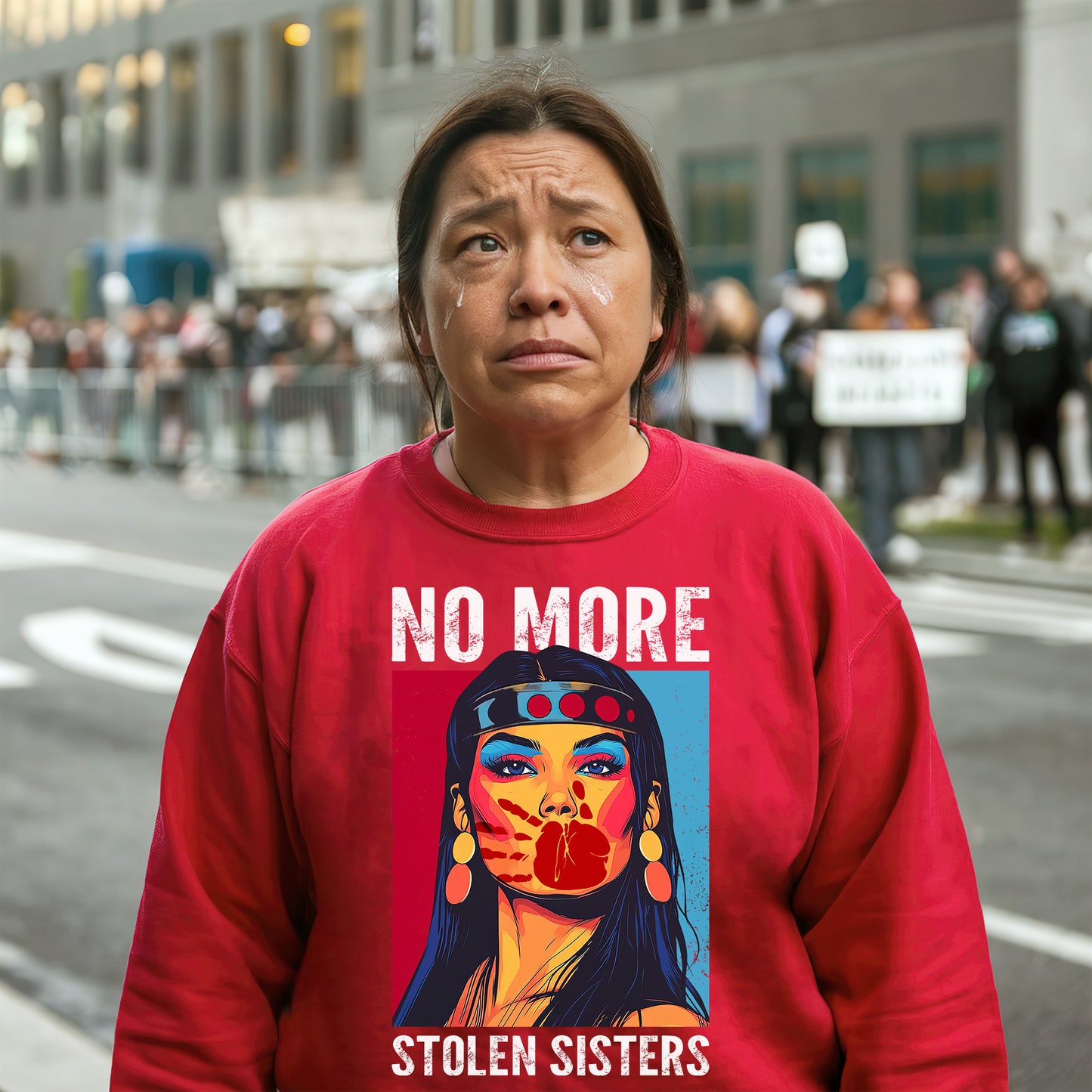 No More Stolen Sisters MMIW Graphic T-Shirt - Empowerment for Indigenous Women Unisex T-Shirt/T-Shirt V-Neck/Hoodie/Sweatshirt