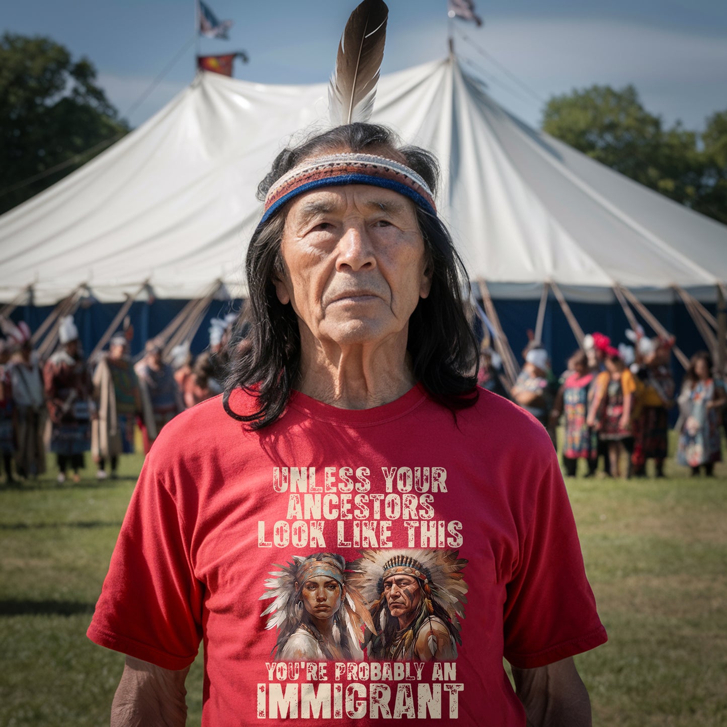 Unless Your Ancestors Look Like This. You're Probably An Immigrant - Unisex T-Shirt/T-Shirt V-Neck/Hoodie/Sweatshirt