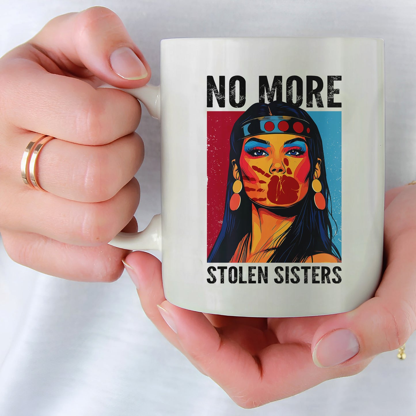 MMIW No More Stolen Sisters Indigenous Ceramic Mug