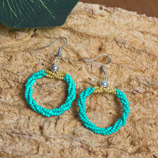 Beaded Hoop Earrings