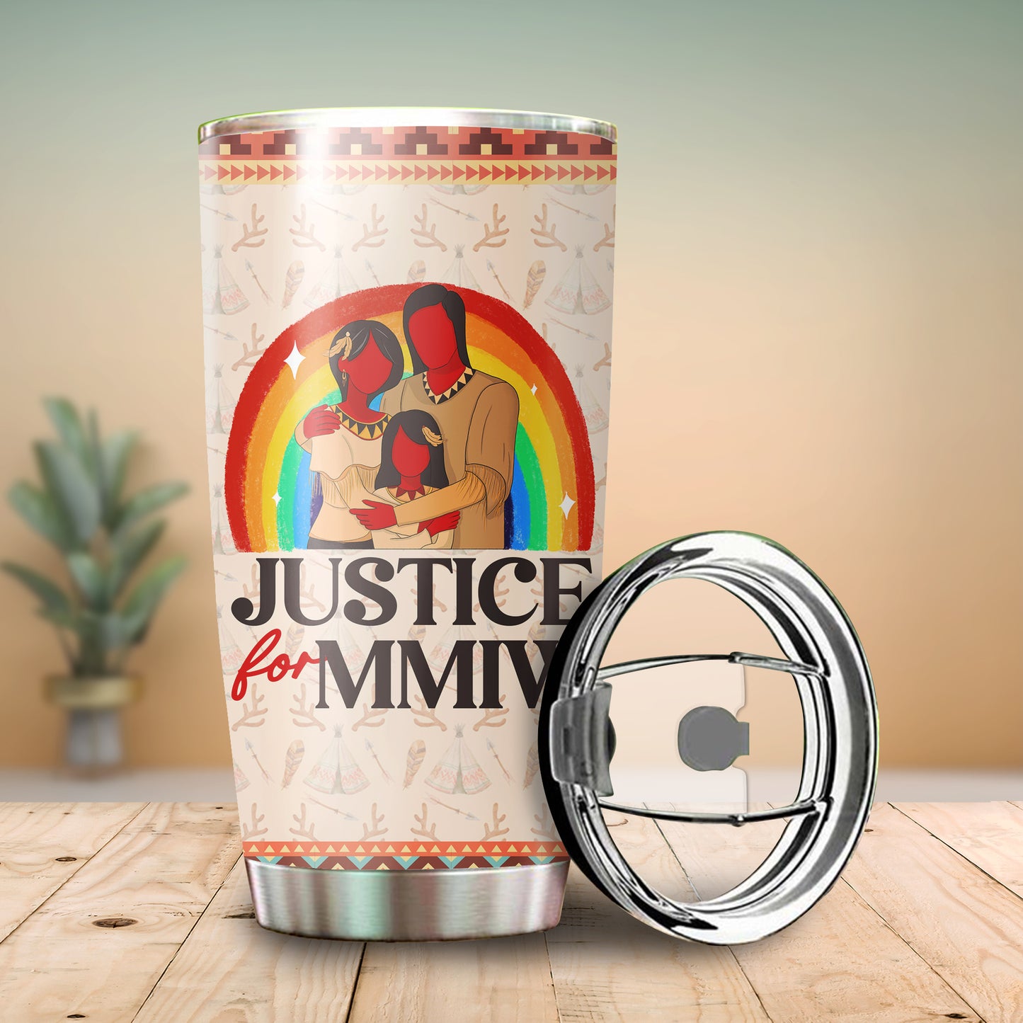 Justice For MMIW - Native American Stainless Steel Tumbler 009