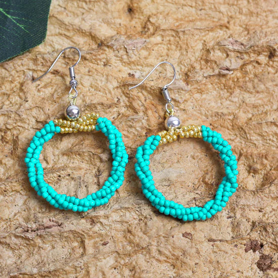 Beaded Hoop Earrings
