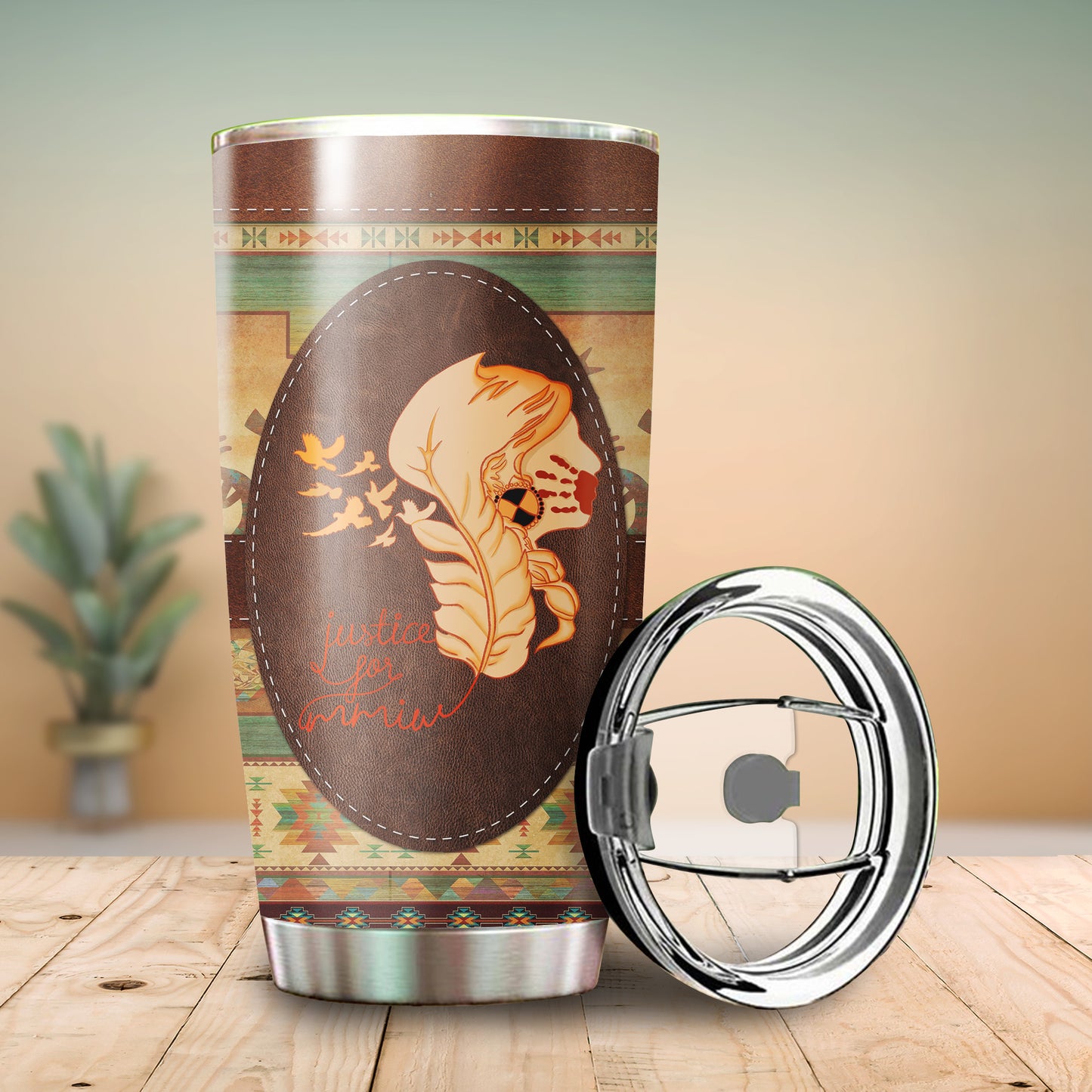 Justice For MMIW - Native American Stainless Steel Tumbler 010