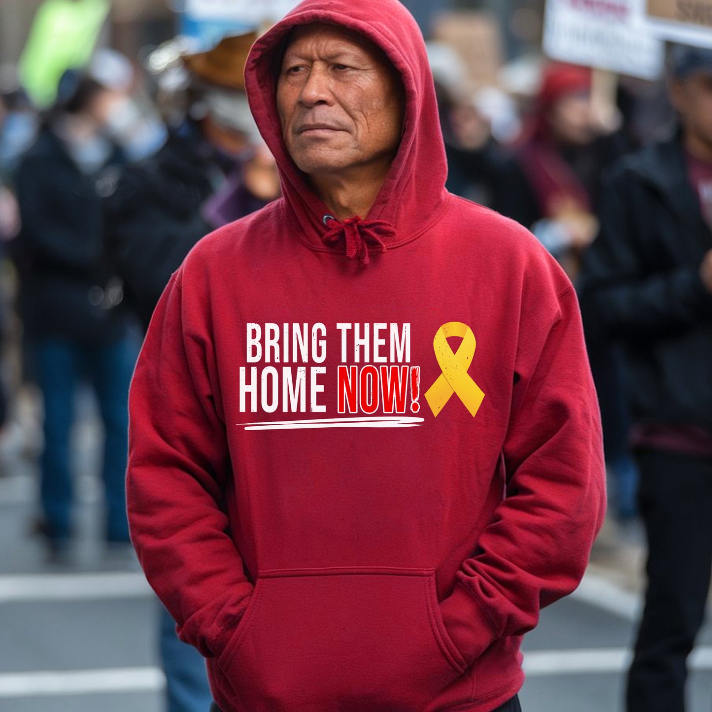 Bring Them Home NOW! Missing and Murdered Indigenous Women Yellow Ribbon Unisex T-Shirt/T-Shirt V-Neck/Hoodie/Sweatshirt