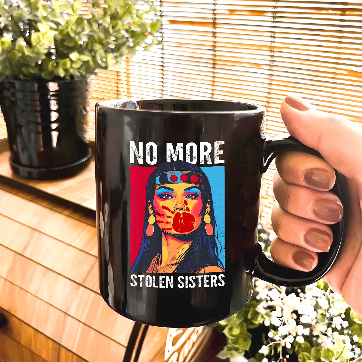 MMIW No More Stolen Sisters Indigenous Ceramic Mug