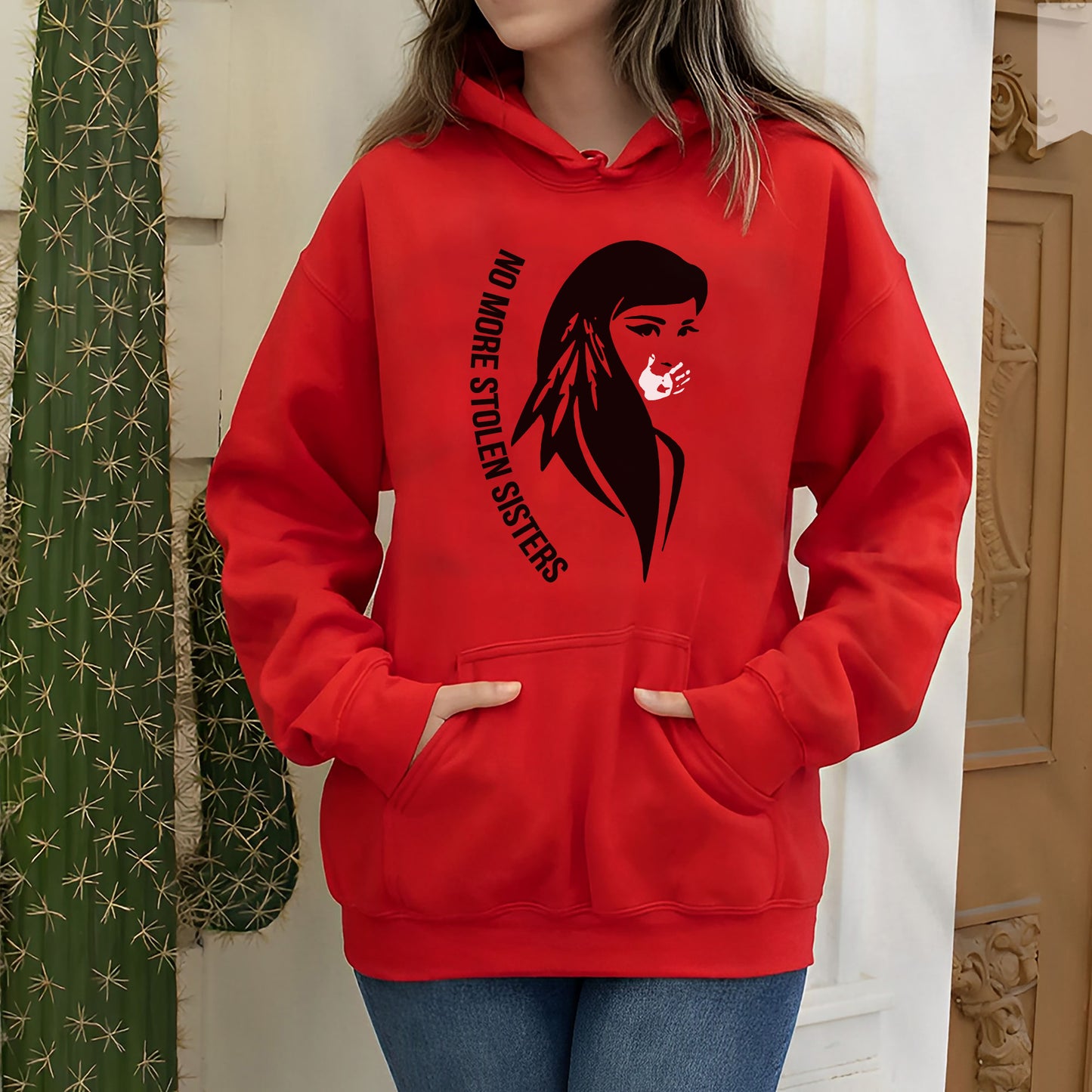 No More Stolen Sisters Indigenous Women MMIW – Remember & Honor Unisex Hoodie/T-Shirt/ T-Shirt V-Neck/Sweatshirt