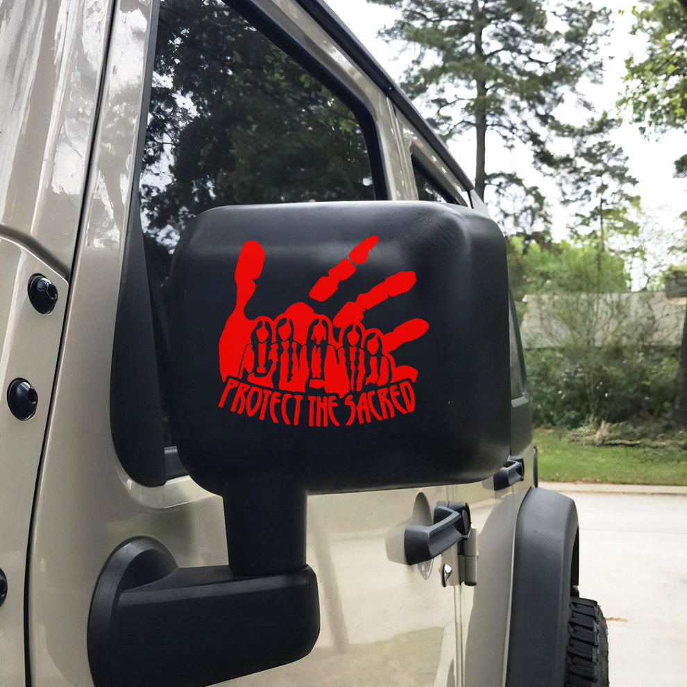 "Protect The Sacred" Decal - Red Hand Indigenous Women