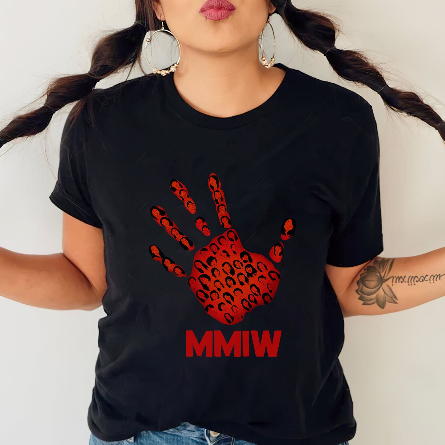MMIW Red Handprint – Remember & Honor Unisex Hoodie/T-Shirt/Sweatshirt