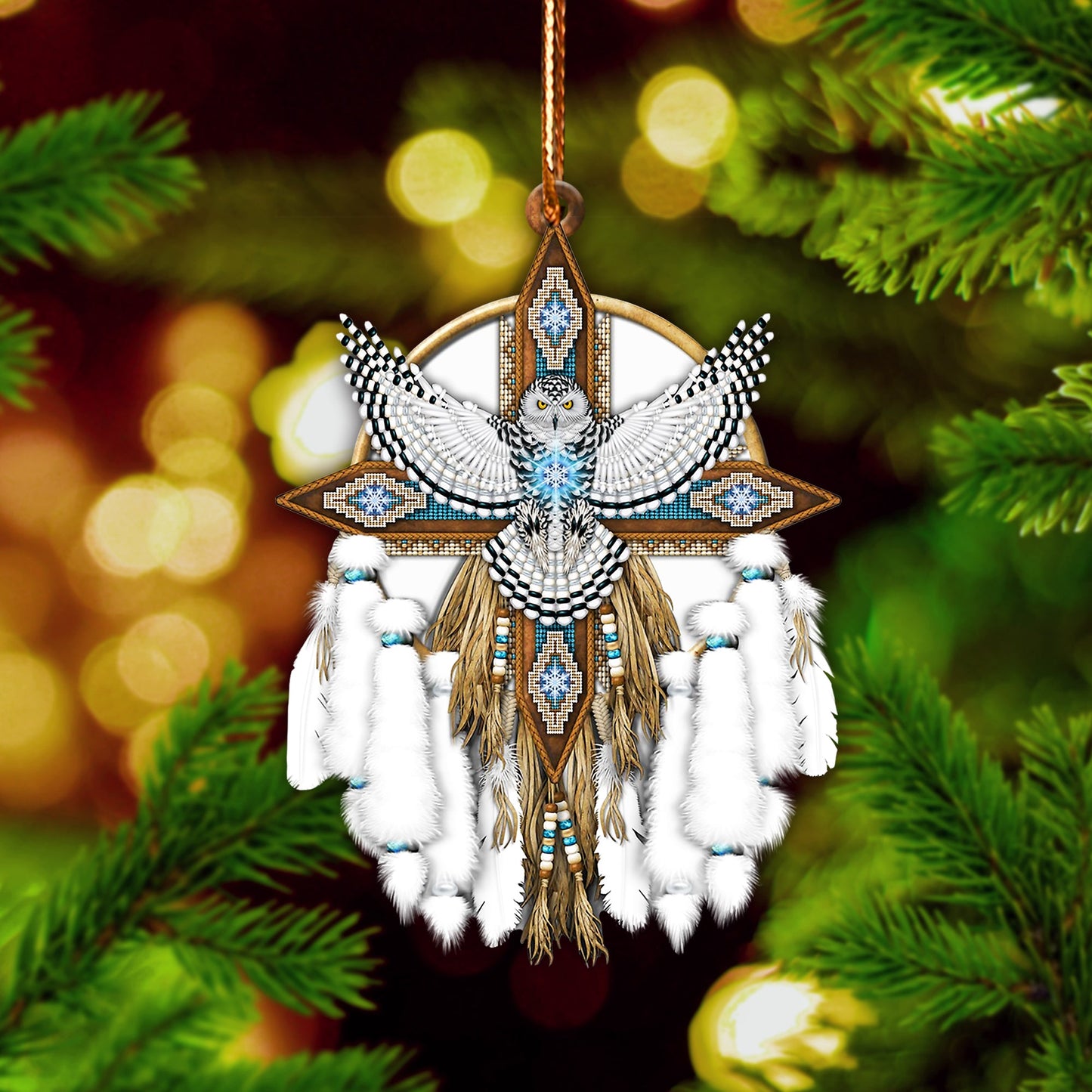 Owl Native American - Unique Christmas Gift Decor Flat Acrylic