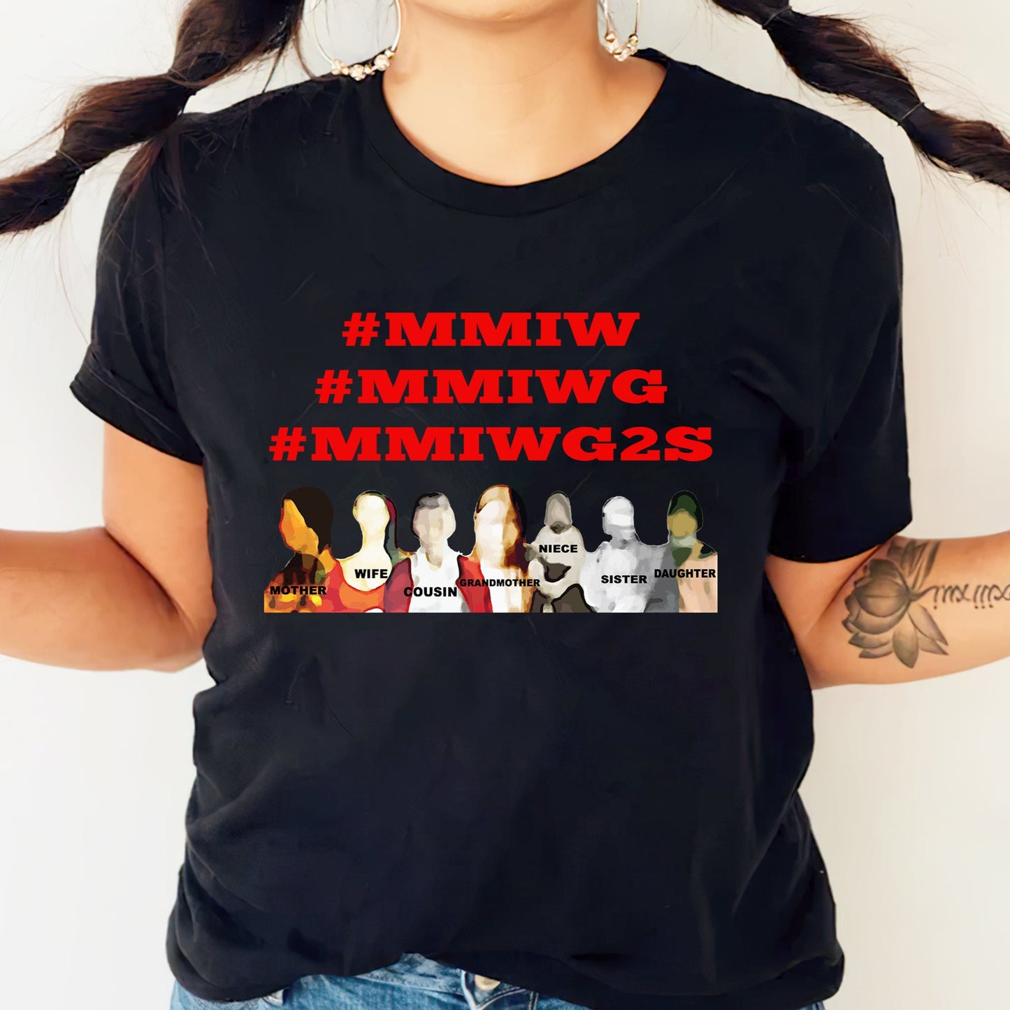 MMIWG2S – Remember & Honor Unisex Hoodie/T-Shirt/ T-Shirt V-Neck/Sweatshirt