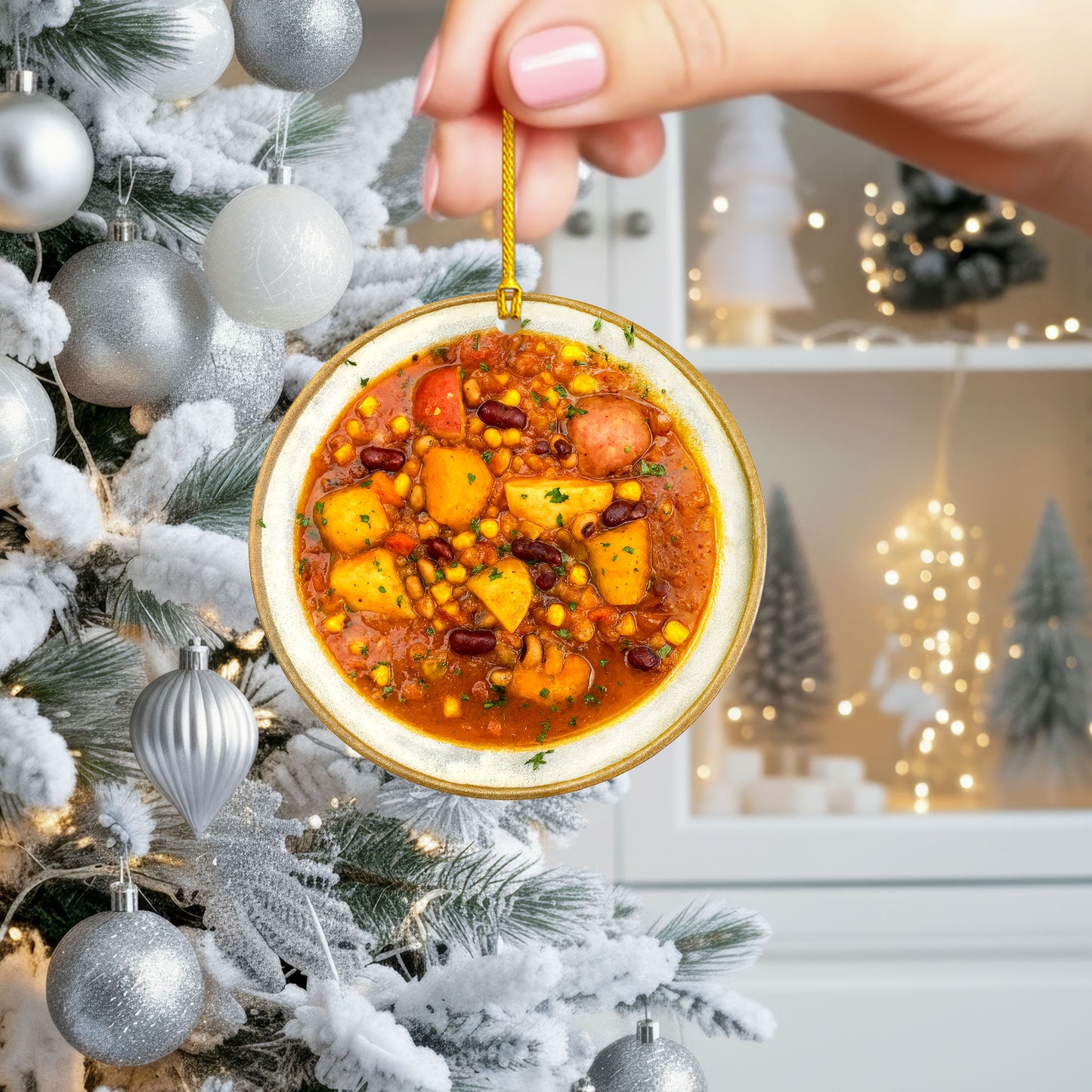 Native American Inspired Traditional Food Ornament - Flat Acrylic Holiday Decor