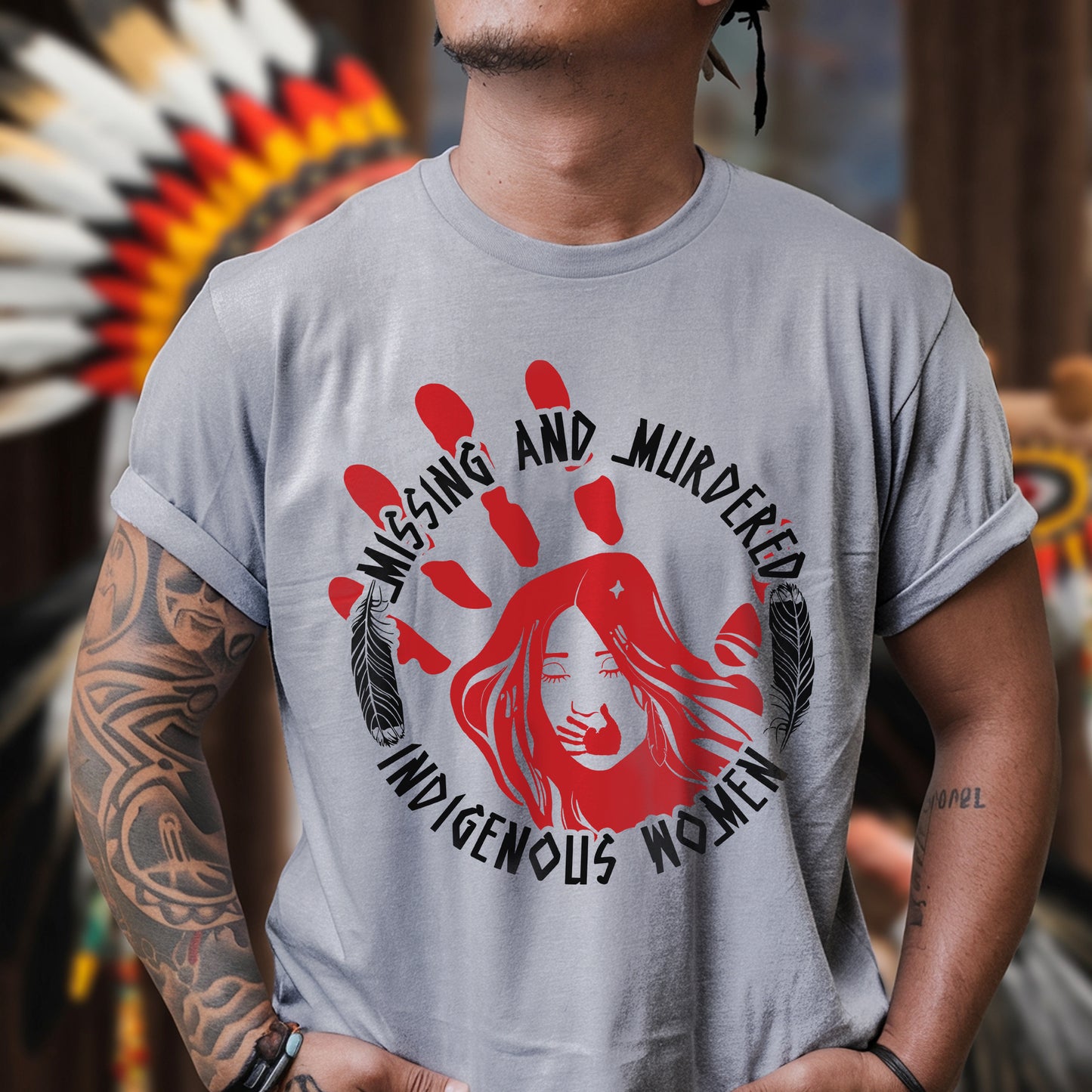 Missing and Murdered Indigenous Women WC22 - Red Hand Unisex T-Shirt/T-Shirt V-Neck/Hoodie/Sweatshirt