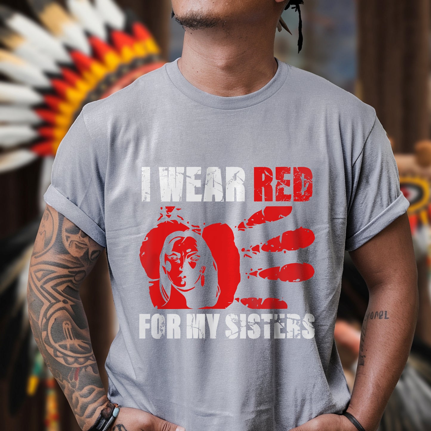I Wear Red For My Sisters - MMIW Unisex T-Shirt/Hoodie/V-Neck/Sweatshirt