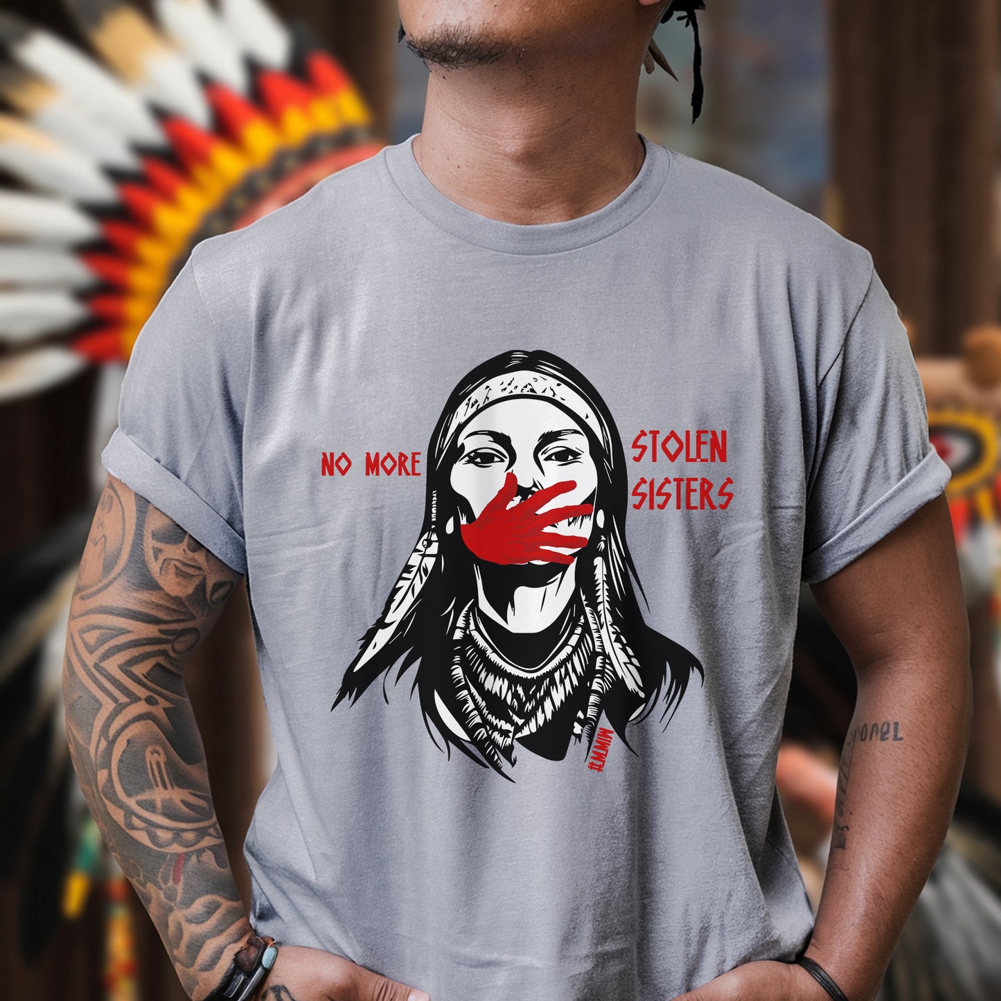 MMIW NO MORE STOLEN SISTERS Unisex WC47 T-Shirt/T-Shirt V-Neck/Hoodie/Sweatshirt