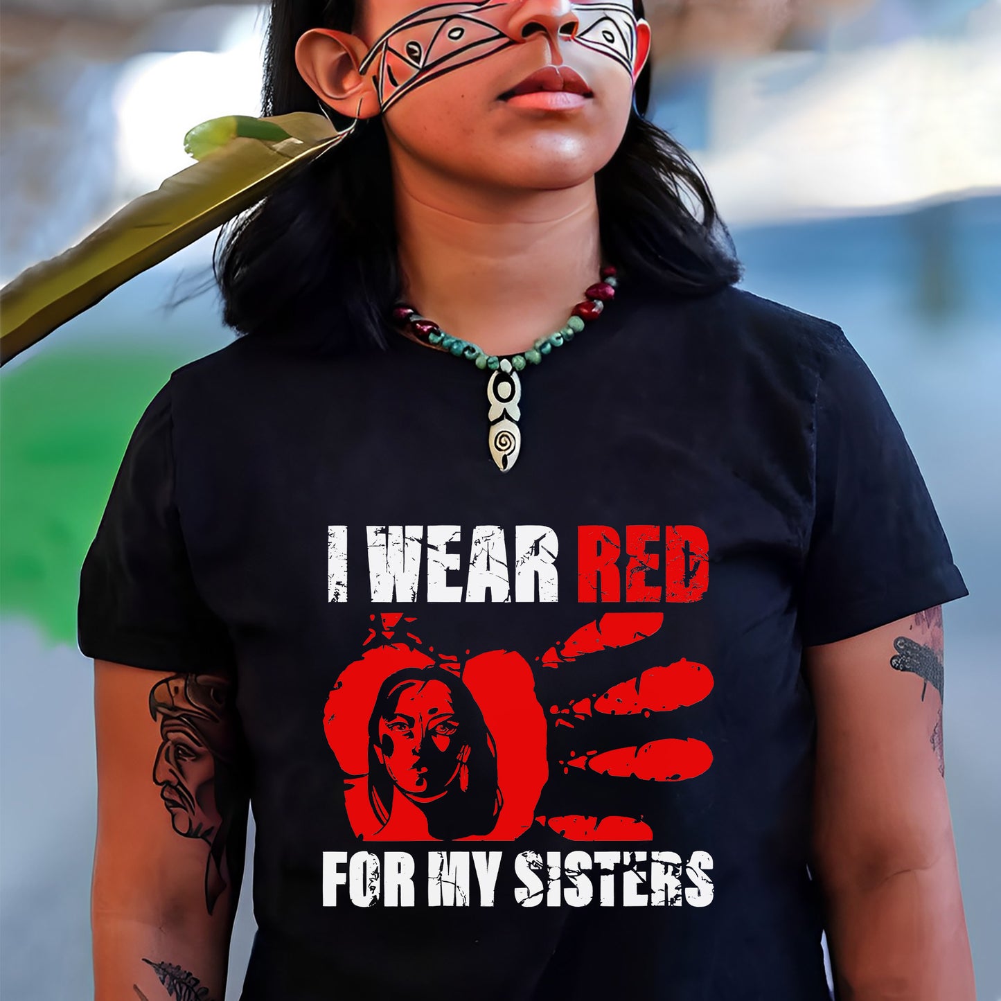 I Wear Red For My Sisters - MMIW Unisex T-Shirt/Hoodie/V-Neck/Sweatshirt