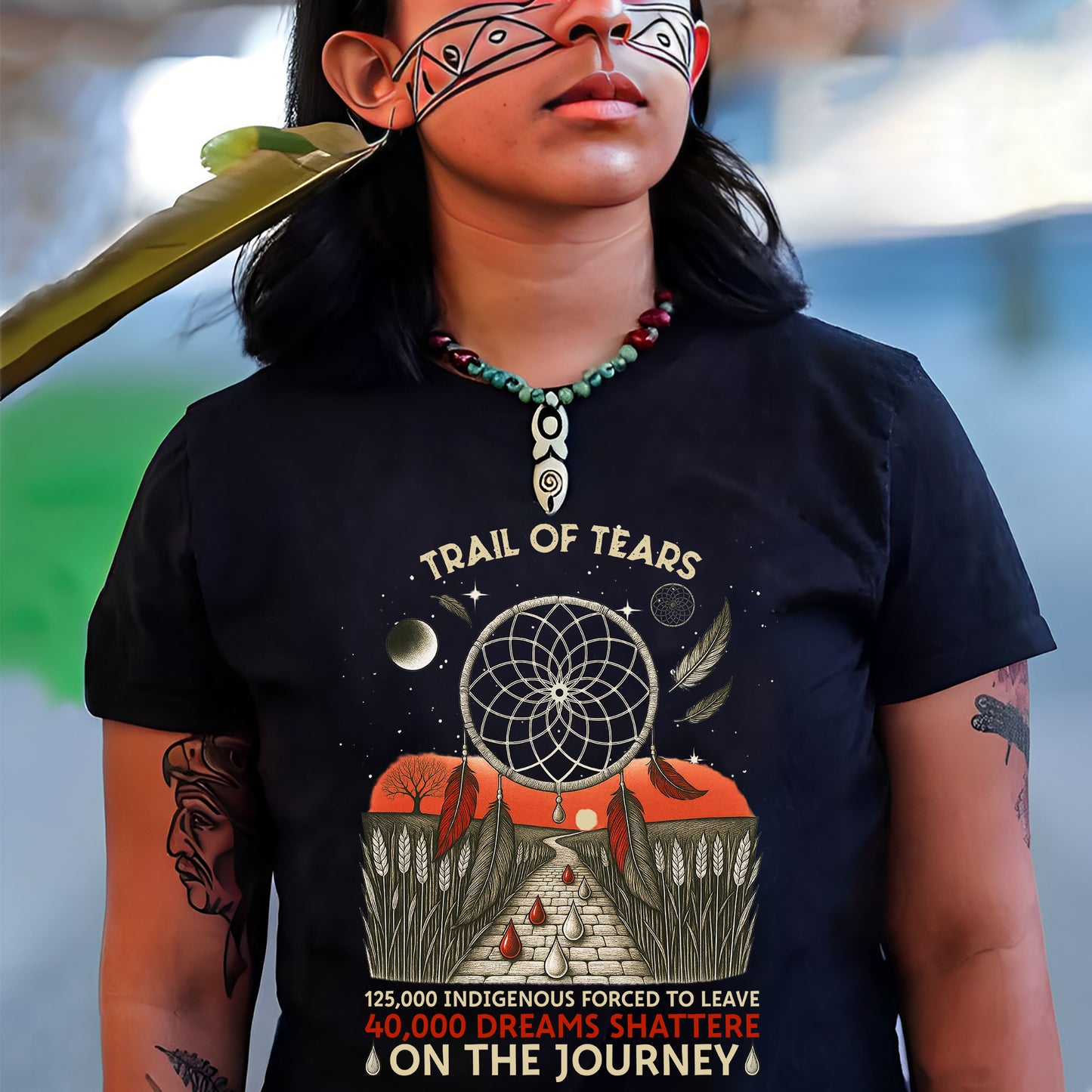 Trail Of Tears - 125000 Indigenous Forced To Leave 40000 Dreams Shattere Unisex T-Shirt/Hoodie/Sweatshirt