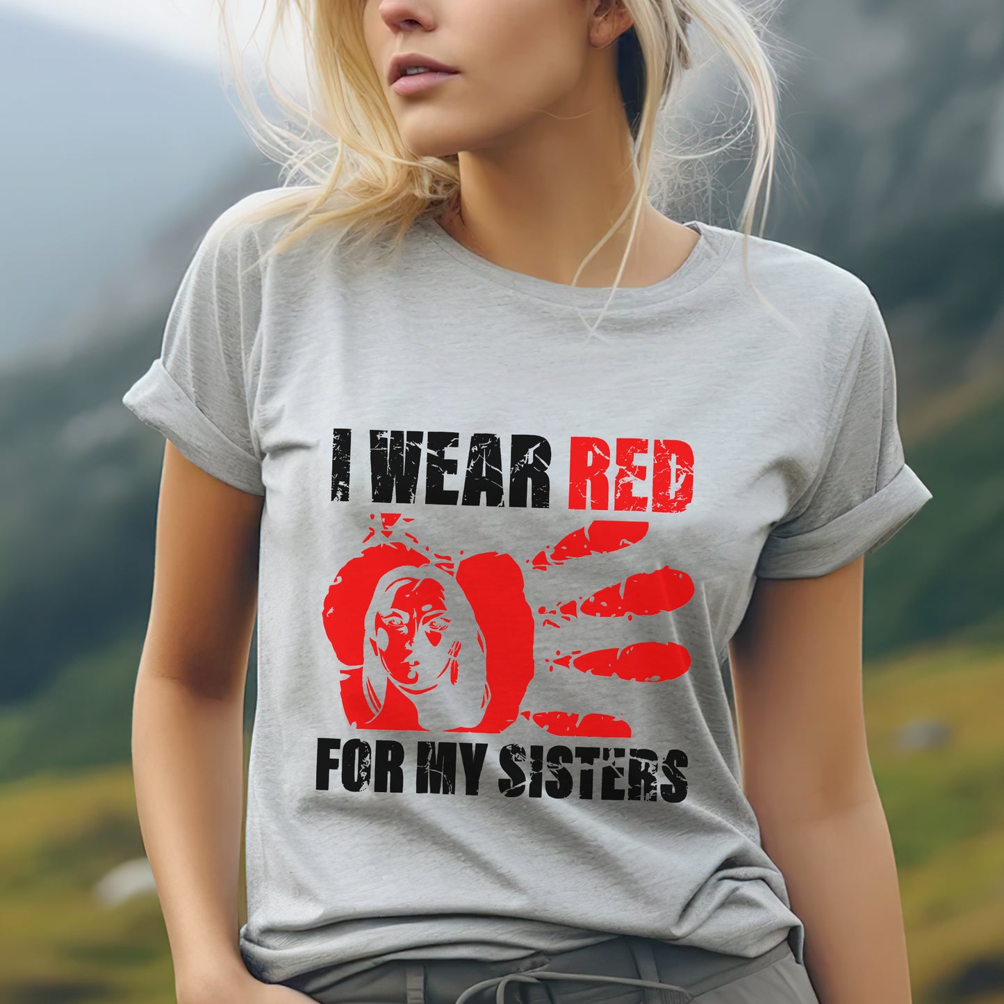 I Wear Red For My Sisters - MMIW Unisex T-Shirt/Hoodie/V-Neck/Sweatshirt