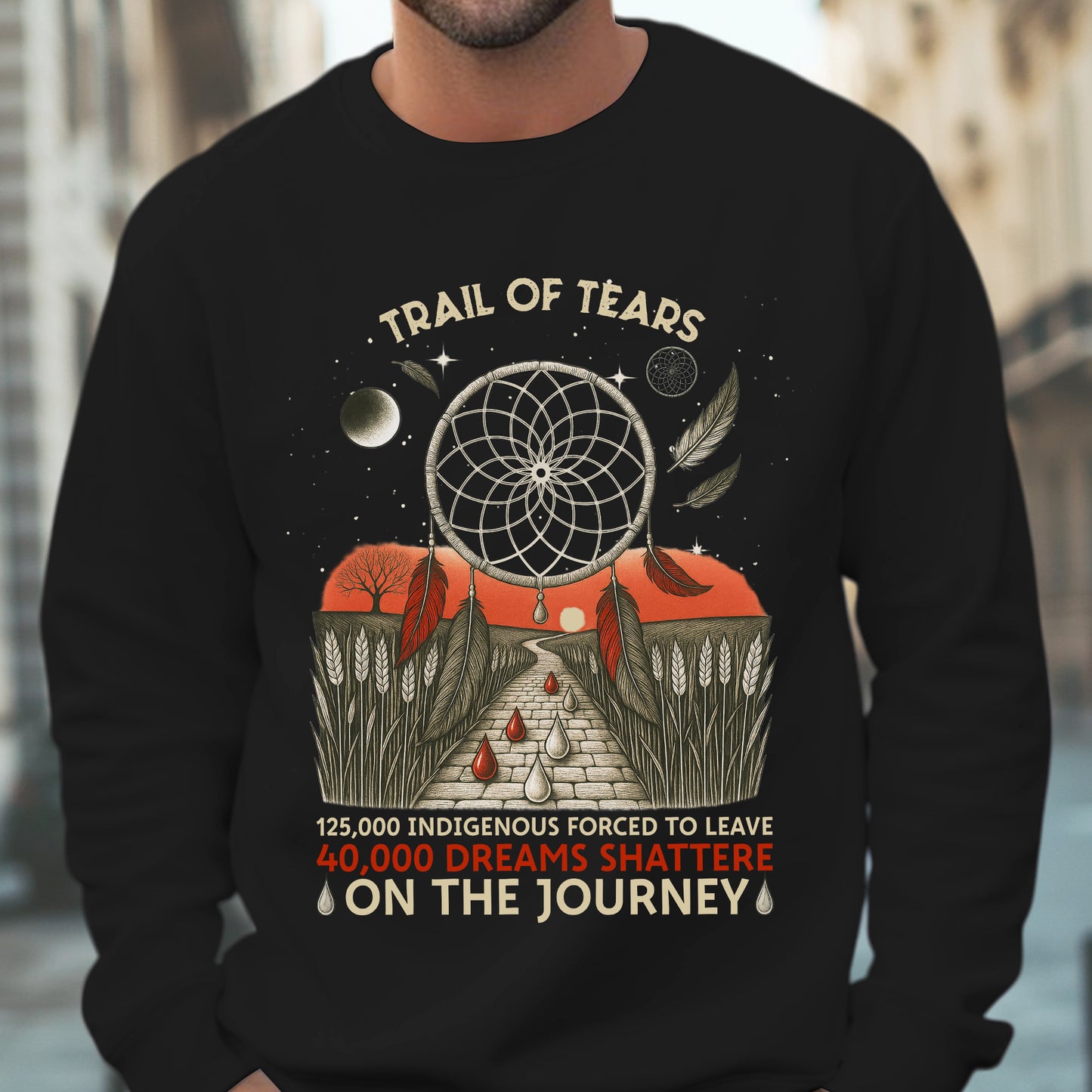Trail Of Tears - 125000 Indigenous Forced To Leave 40000 Dreams Shattere Unisex T-Shirt/Hoodie/Sweatshirt