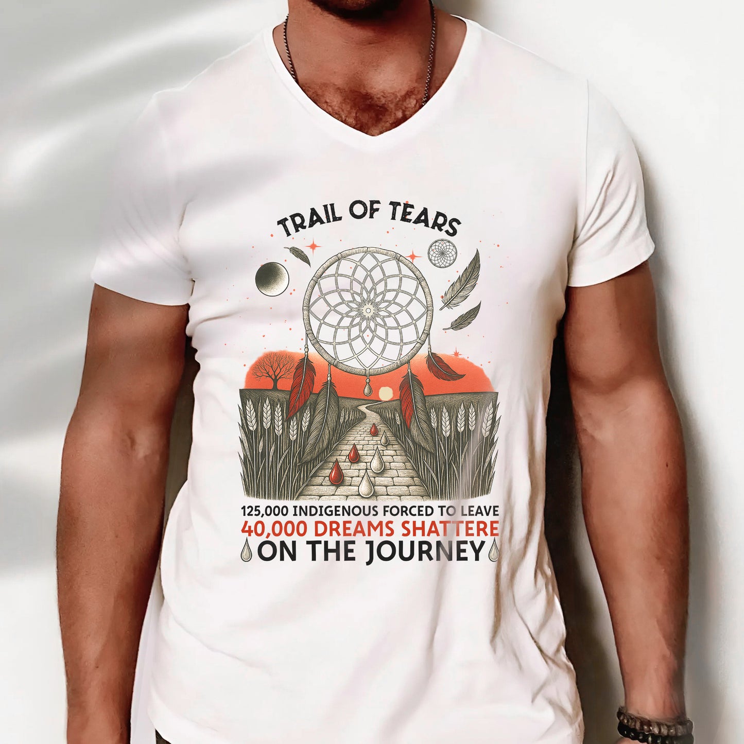 Trail Of Tears - 125000 Indigenous Forced To Leave 40000 Dreams Shattere Unisex T-Shirt/Hoodie/Sweatshirt