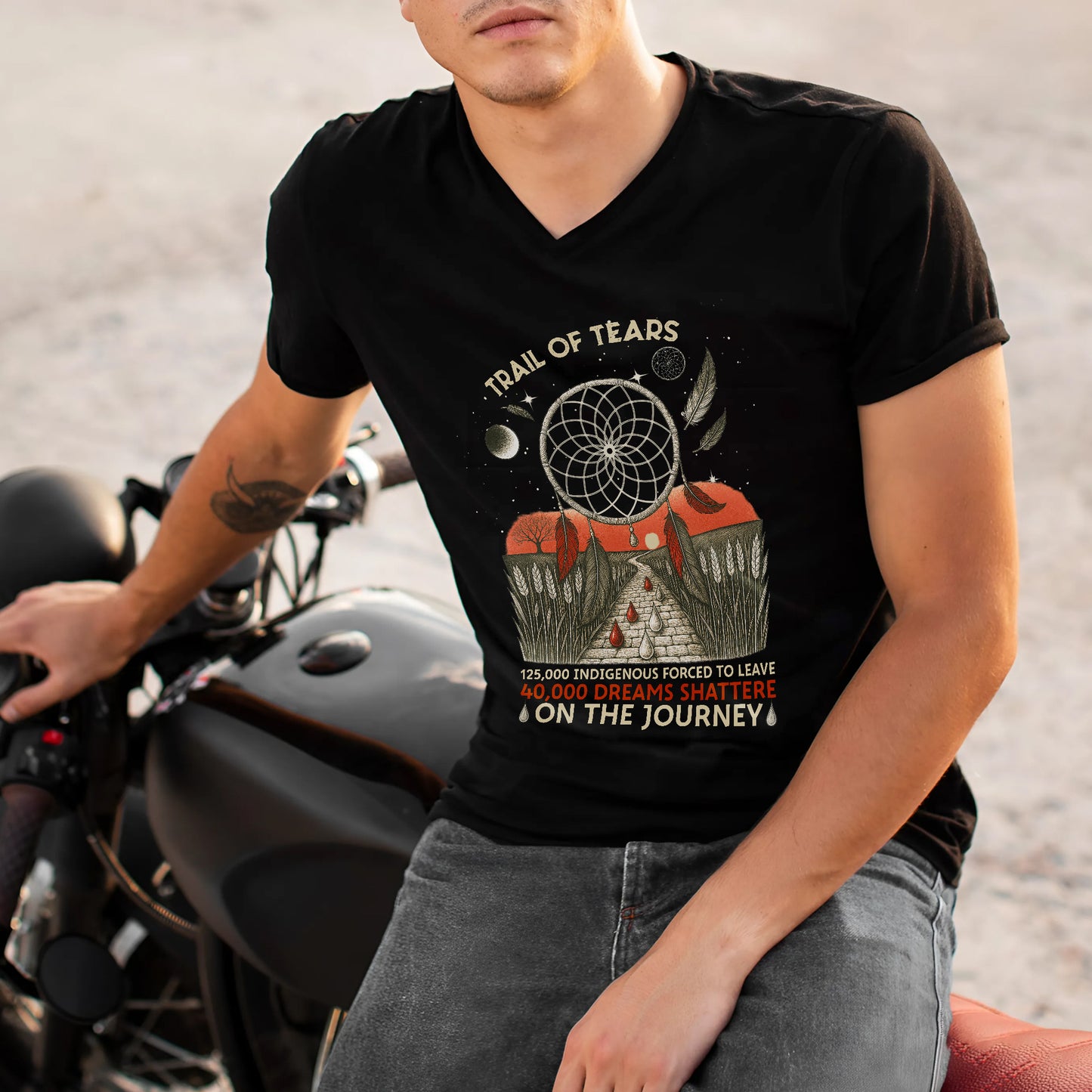 Trail Of Tears - 125000 Indigenous Forced To Leave 40000 Dreams Shattere Unisex T-Shirt/Hoodie/Sweatshirt