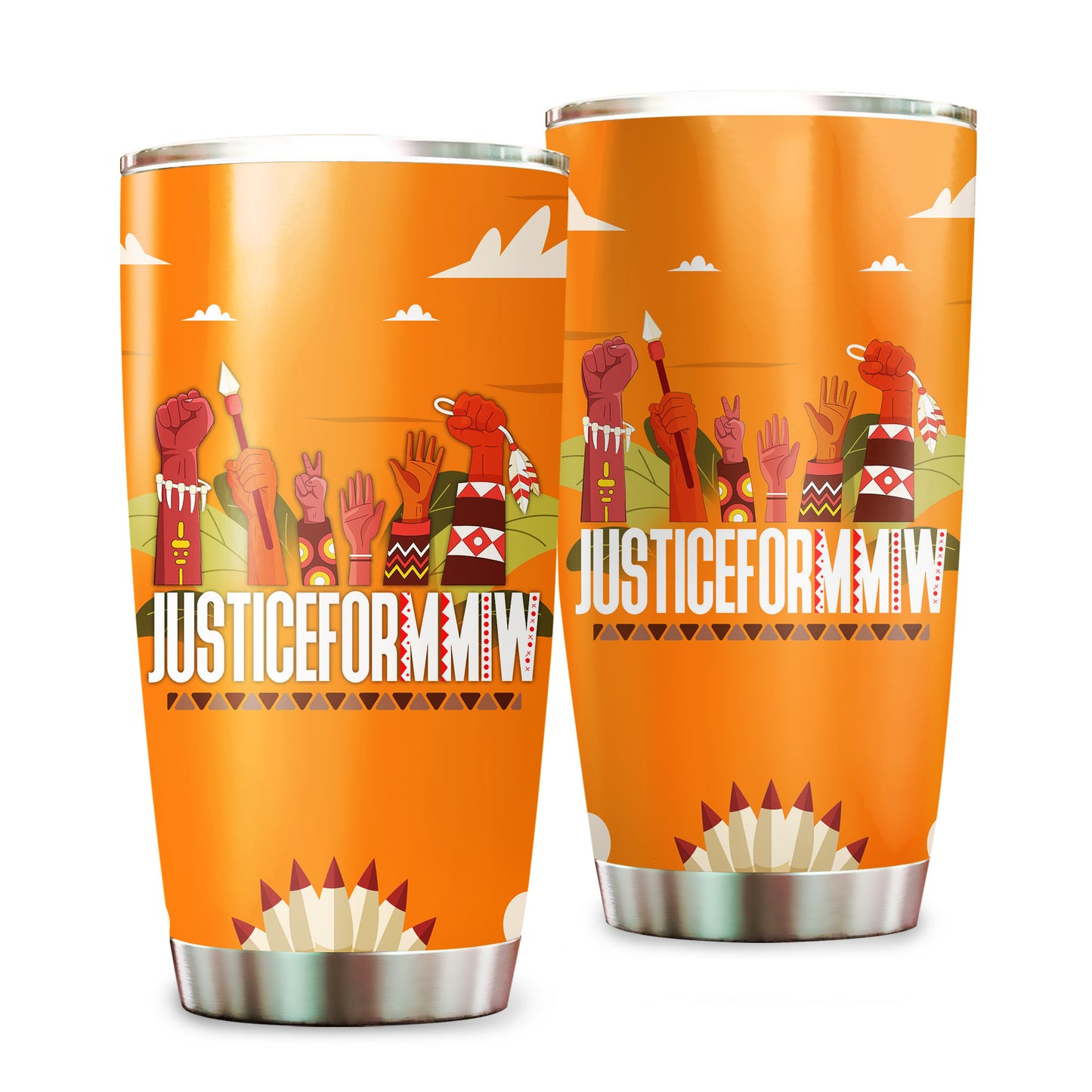 Justice For MMIW - Native American Stainless Steel Tumbler 011