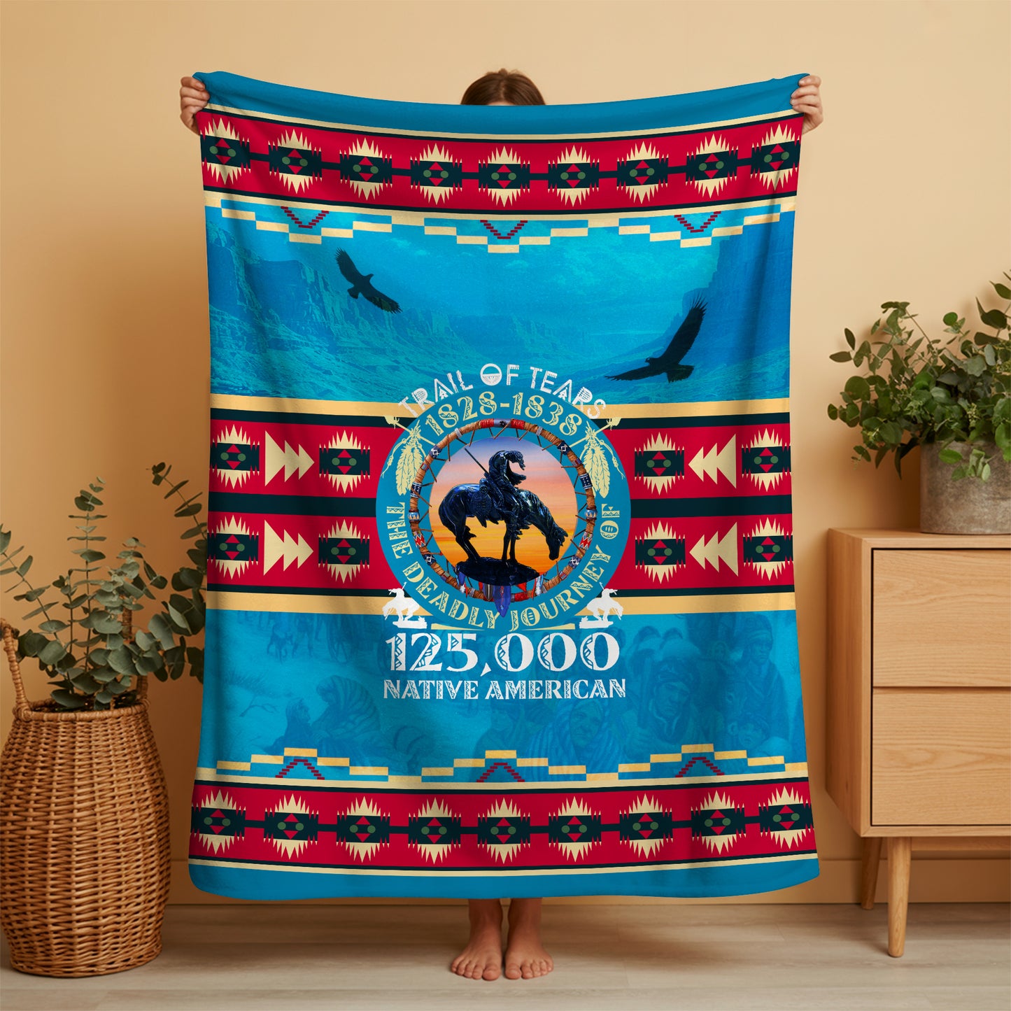 Trail of Tears Commemorative Blanket - 125,000 Native Americans