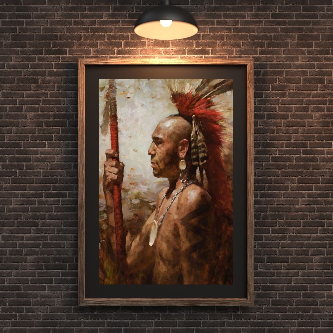Abstract Native indian Feathered Poster/Canvas