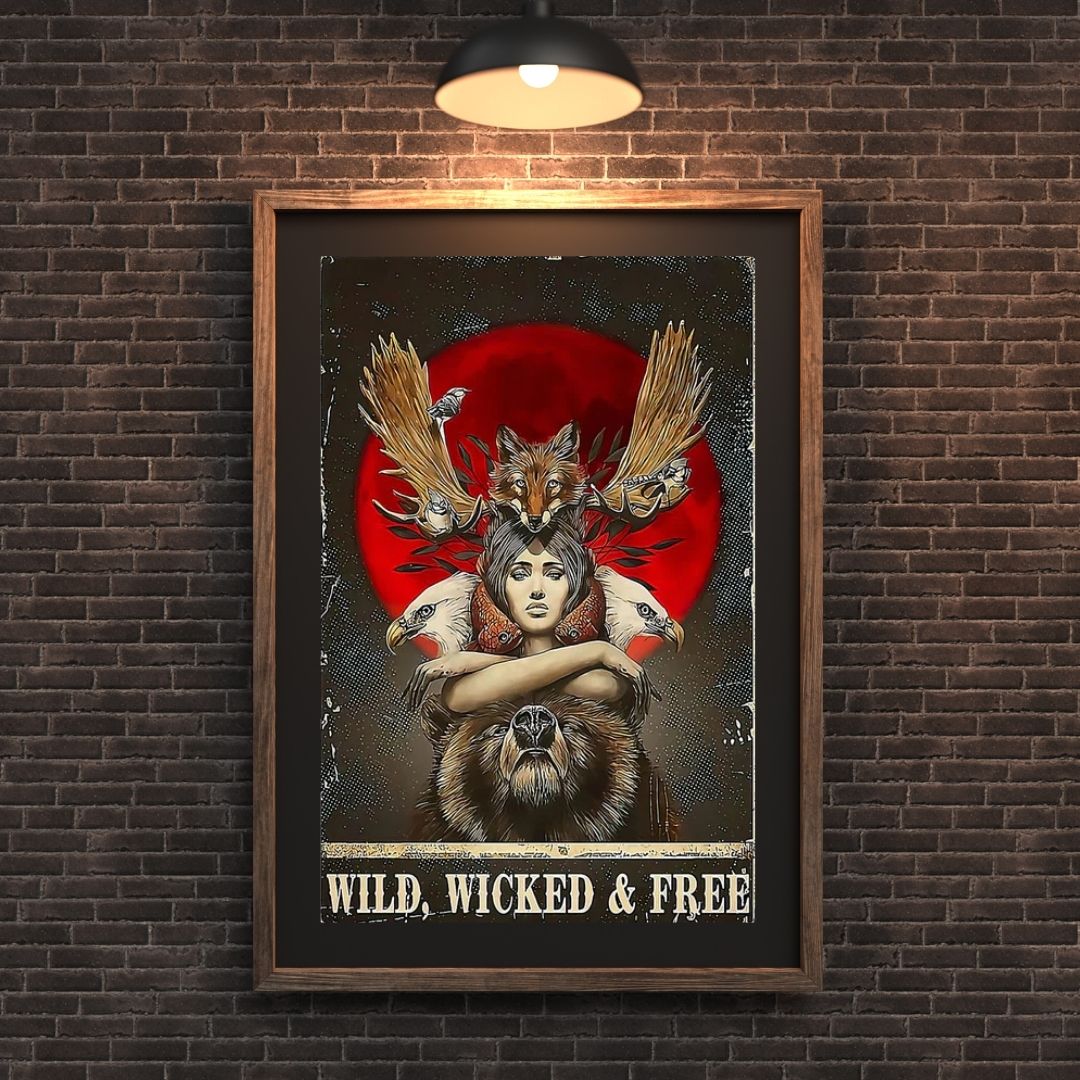 Wild, Wicked & Free Eagle Poster/Canvas