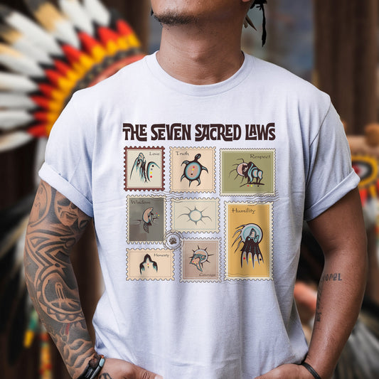 The Seven Sacred Teachings - Spirit Animal Graphic Unisex T-Shirt/T-Shirt V-Neck/Hoodie/Sweatshirt
