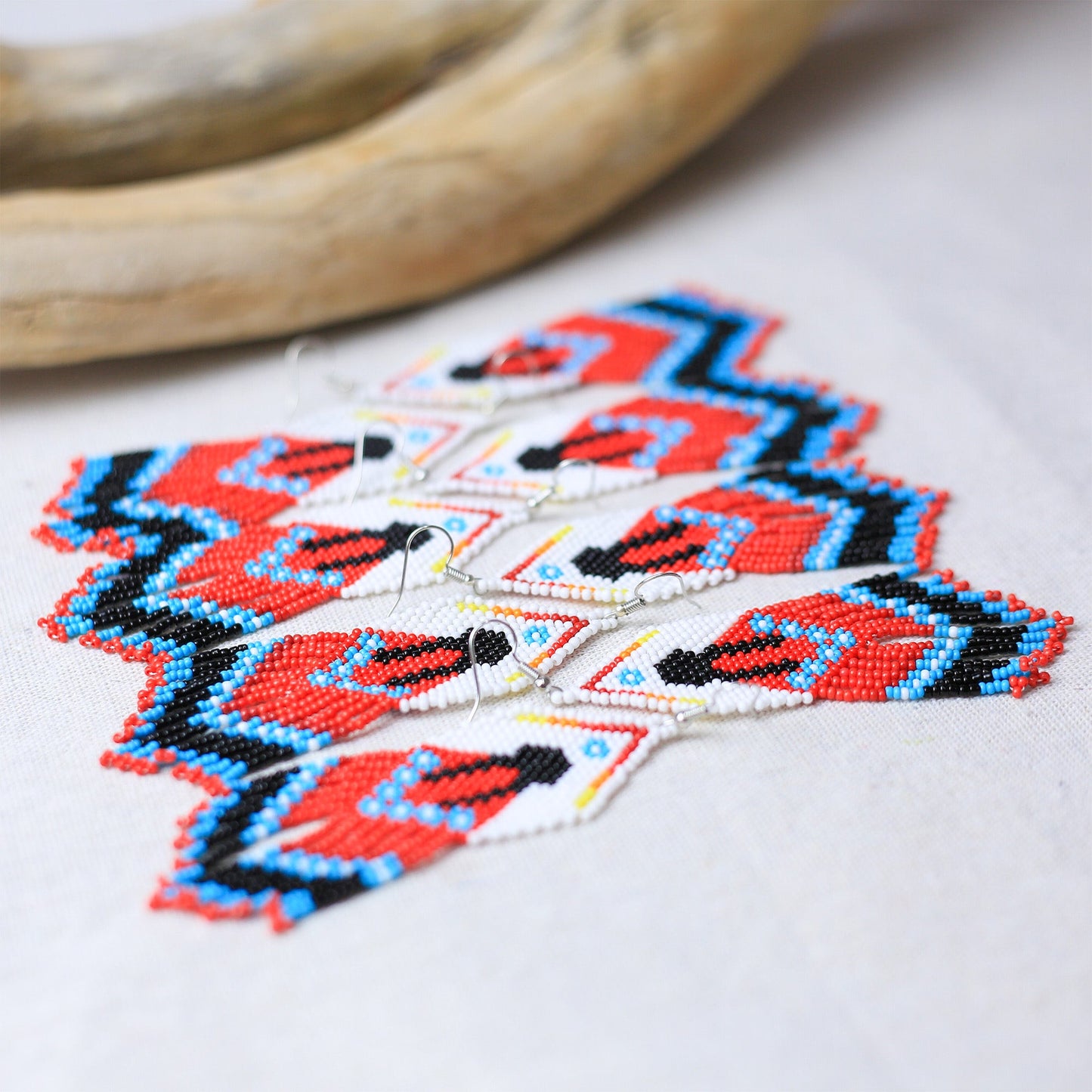 Indigenous Women Pattern Beaded Handmade Earrings For Women