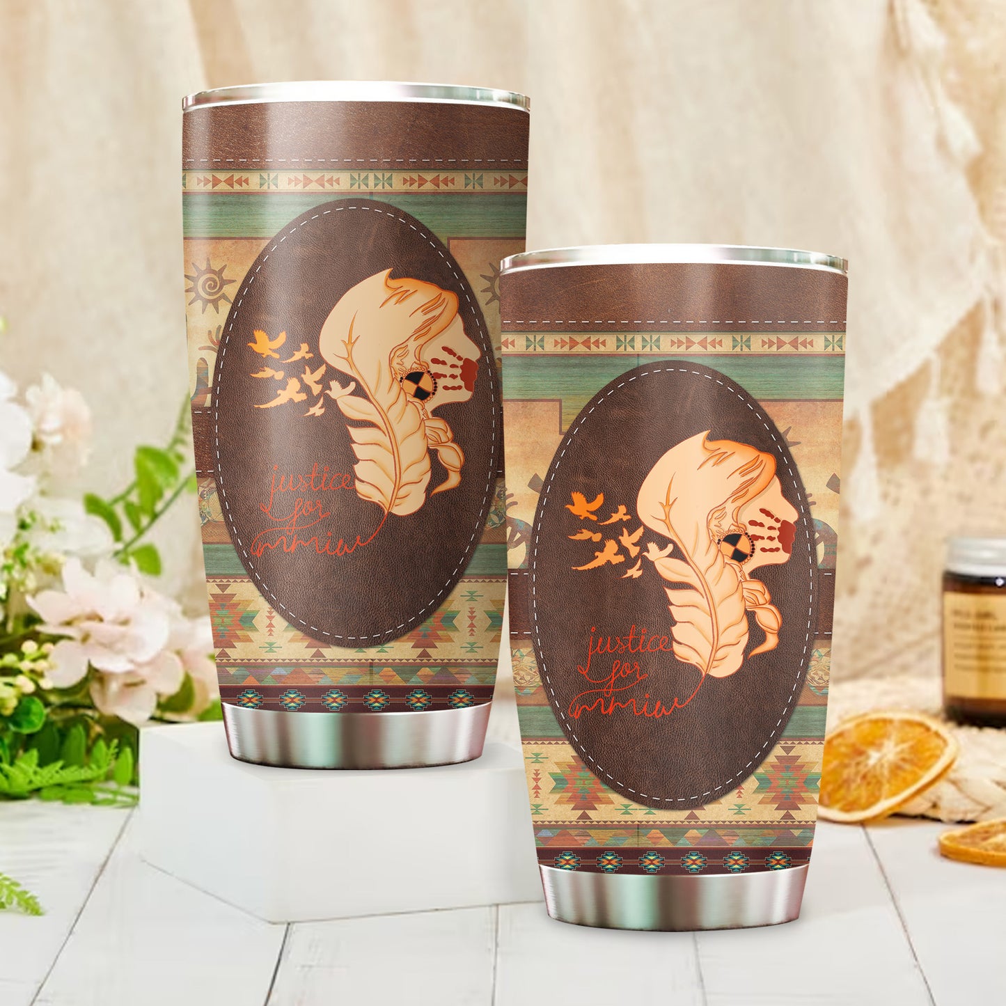 Justice For MMIW - Native American Stainless Steel Tumbler 010