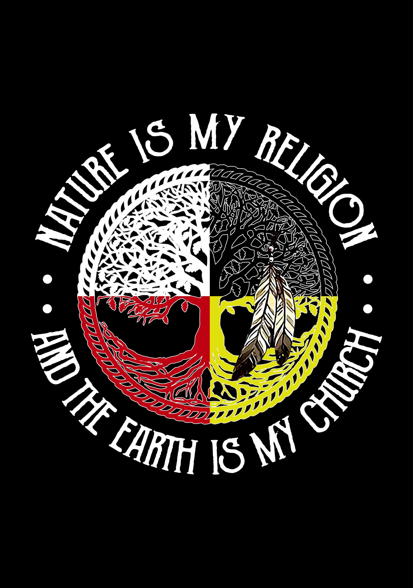 Nature Is My Religion Earth Is My Church Flag Medicine Wheel