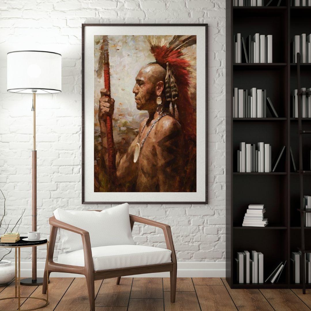 Abstract Native indian Feathered Poster/Canvas