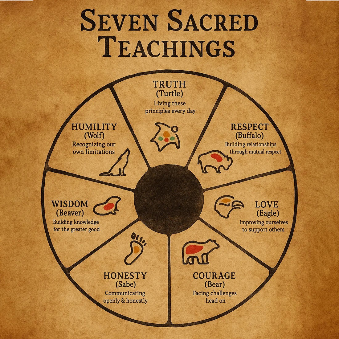 The Seven Sacred Laws - Respect Native American Unisex T-Shirt/T-Shirt V-Neck/Hoodie/Sweatshirt