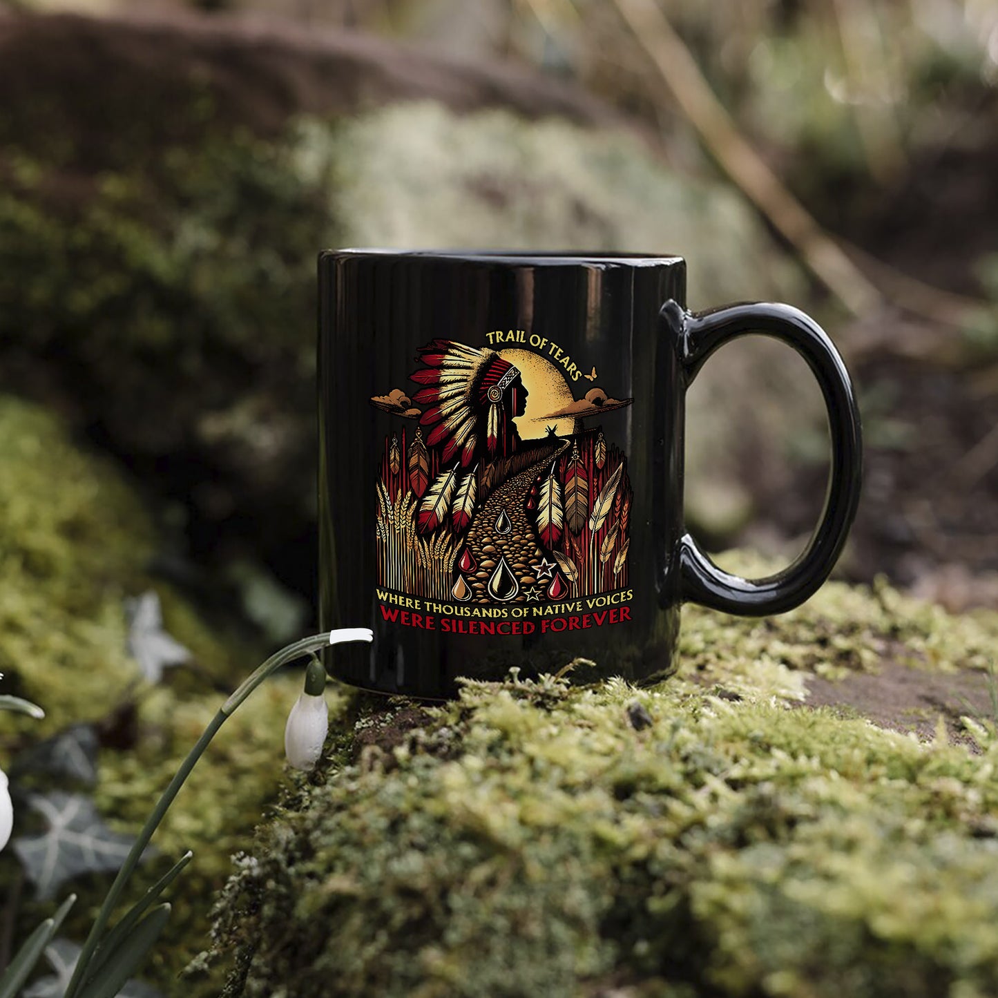 Trail Of Tears - Where Thousands Of Native Chief Ceramic Coffee Mug